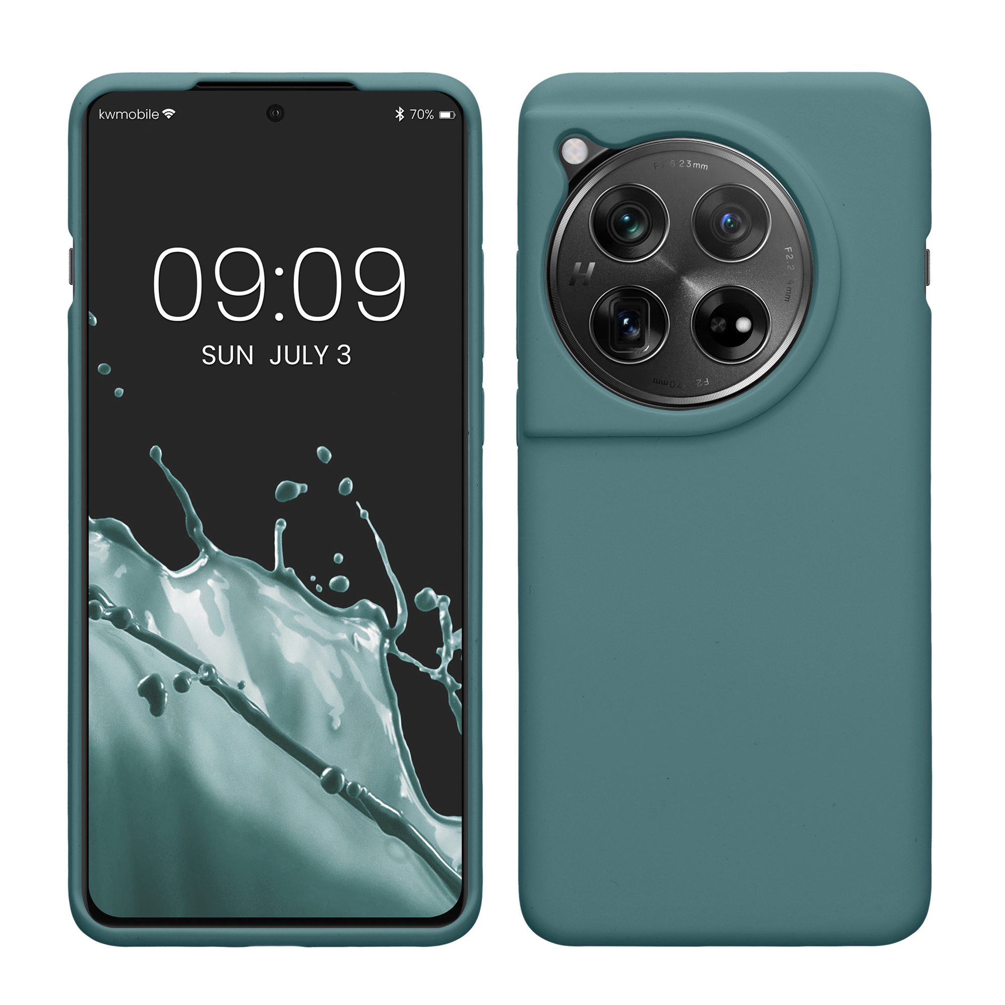 Gummierte Silikon Hülle für OnePlus 12 in Arctic Night