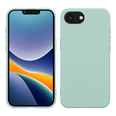 Slim Gummierte Silikon Hülle für Apple iPhone 16e in Cool Mint