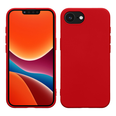 Slim Gummierte Silikon Hülle für Apple iPhone 16e in Klassisch Rot