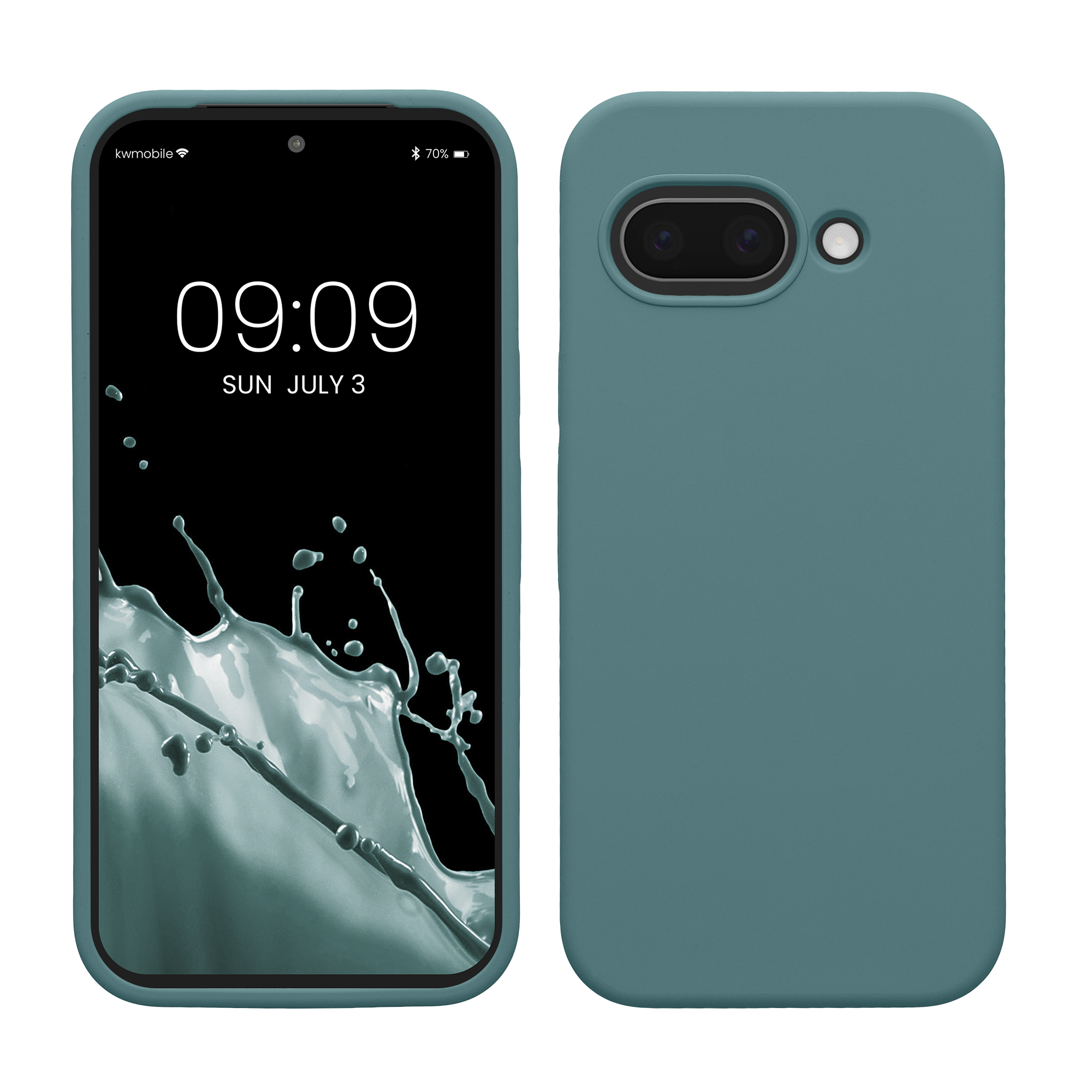 Cross selling Gummierte Silikon Hülle für Google Pixel 9a in Arctic Night