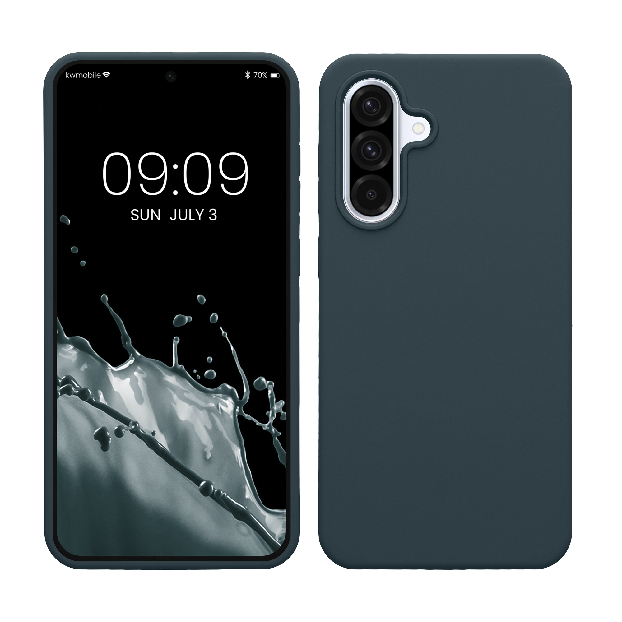 Gummierte Silikon Hülle für Samsung Galaxy A36 5G in Dunkler Schiefer