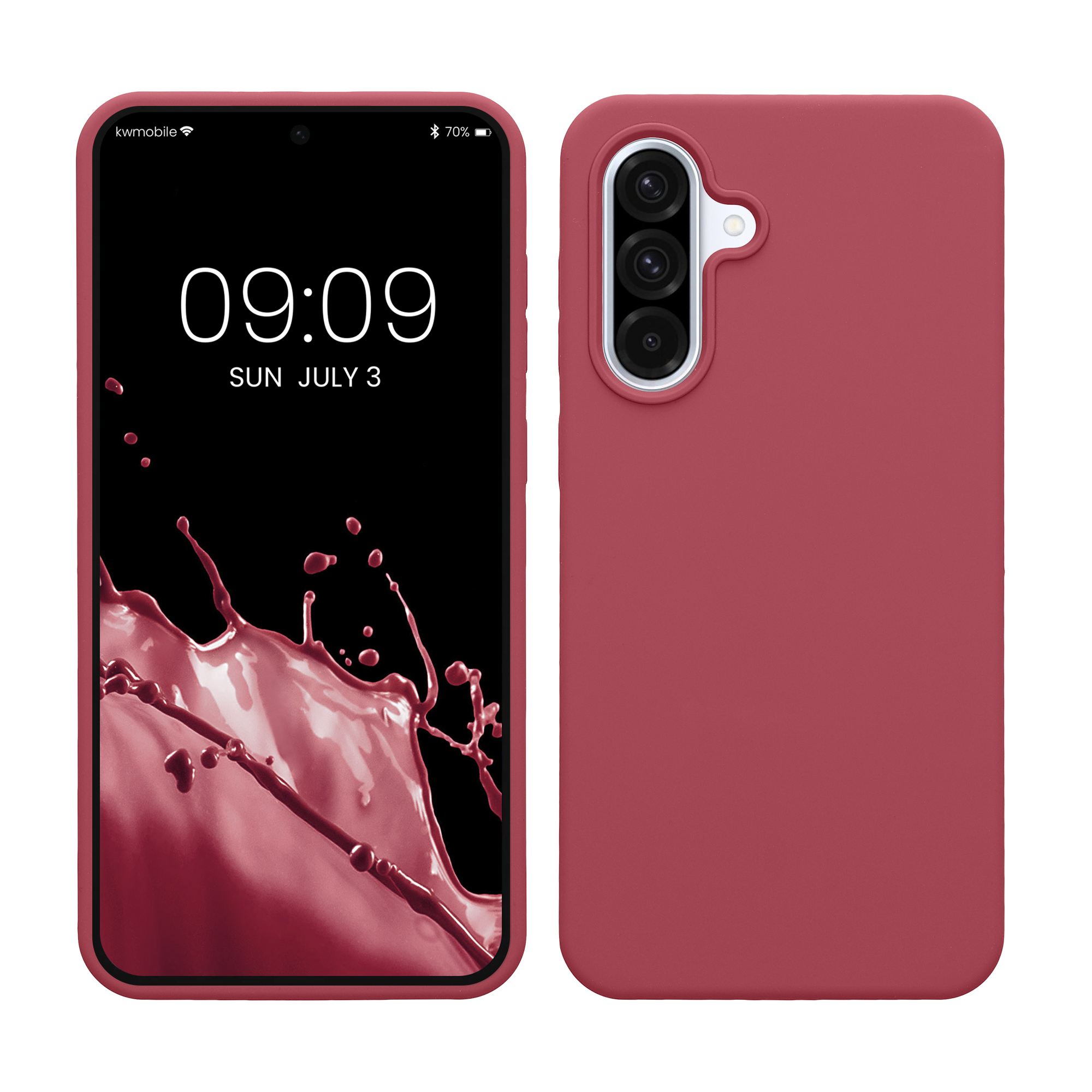 Gummierte Silikon Hülle für Samsung Galaxy A36 5G in Dark Rose