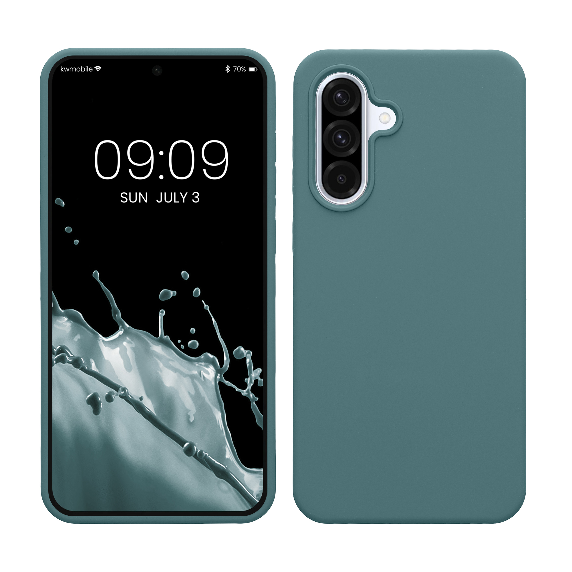Gummierte Silikon Hülle für Samsung Galaxy A36 5G in Arctic Night