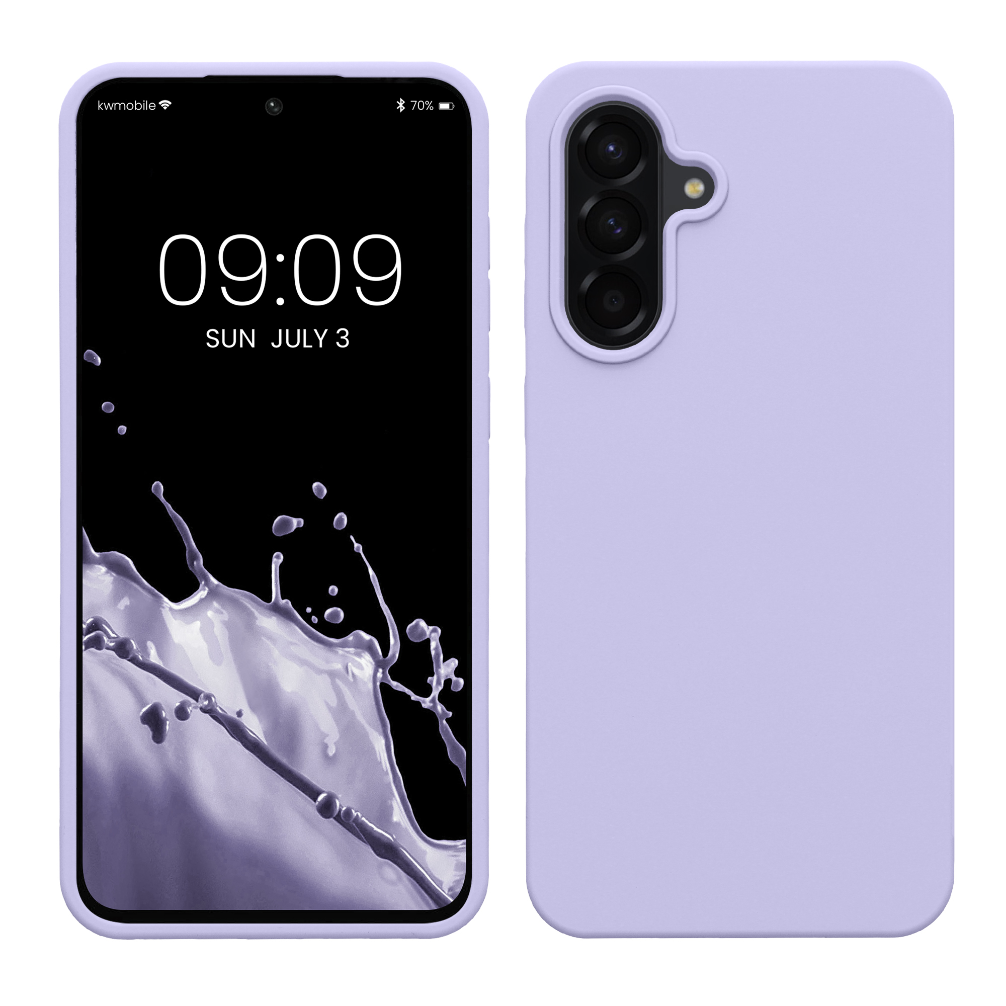 Gummierte Silikon Hülle für Samsung Galaxy A56 5G in Lavendel
