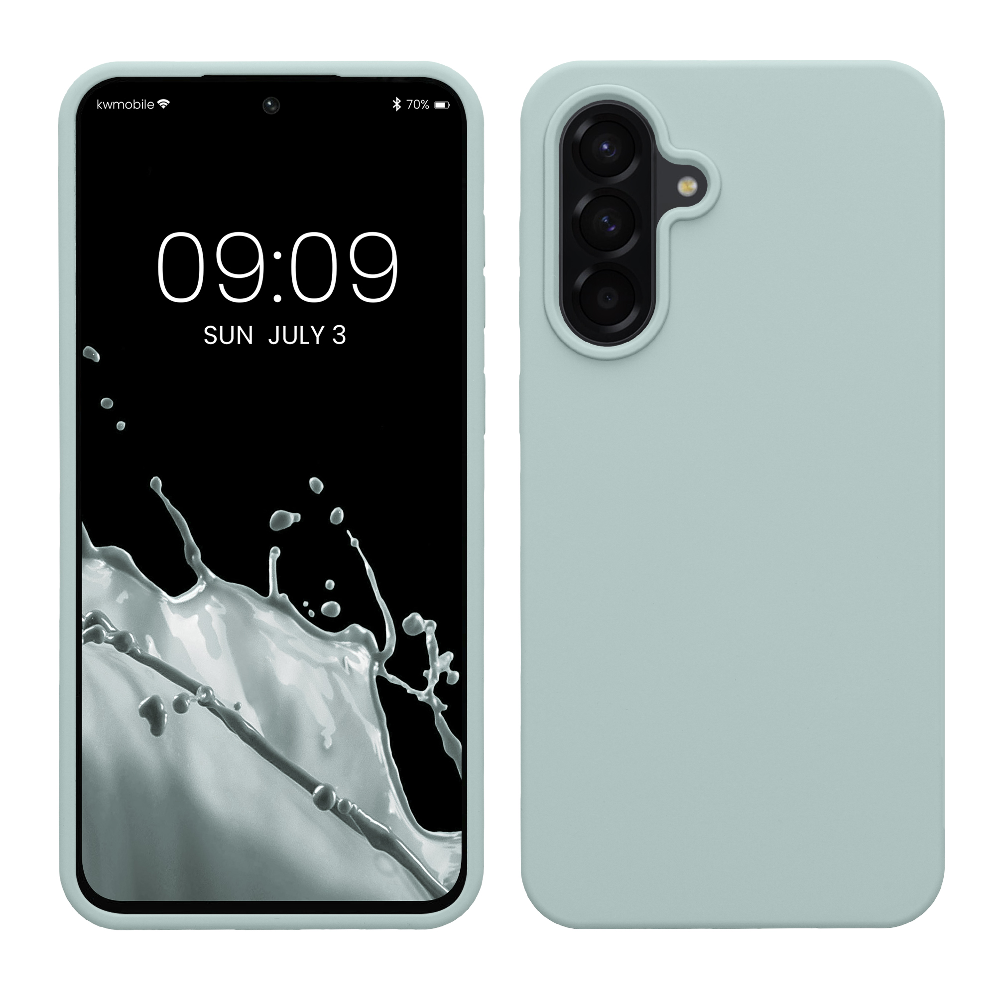 Gummierte Silikon Hülle für Samsung Galaxy A56 5G in Cool Mint