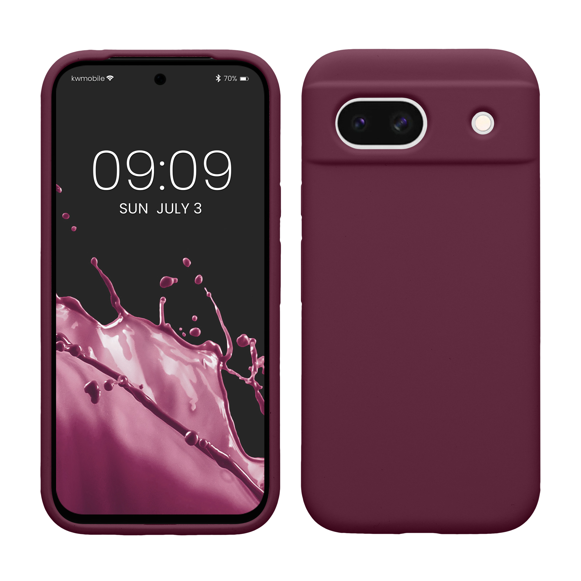 Gummierte Silikon Hülle für Google Pixel 8a in Magenta Lila