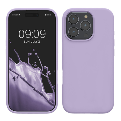 Gummierte Silikon Hülle für Apple iPhone 16 Pro Max in Lavendel