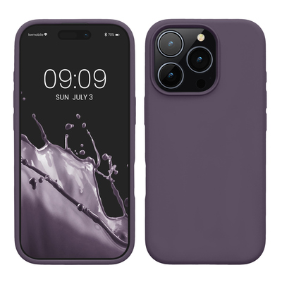 Gummierte Silikon Hülle für Apple iPhone 16 Pro in Helle Iris