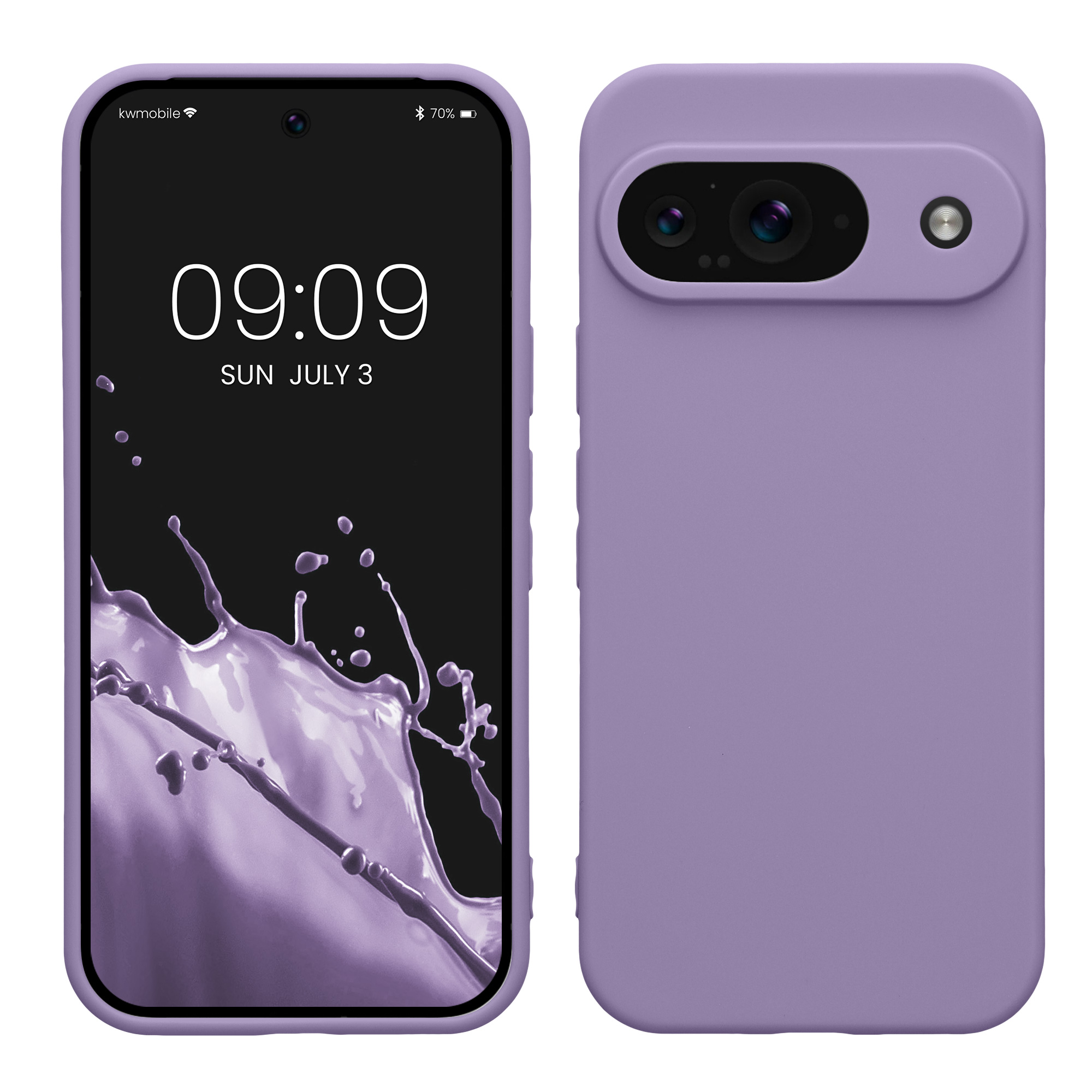 TPU Hülle mit Kameraschutz für Google Pixel 9 in Veilchen Lila