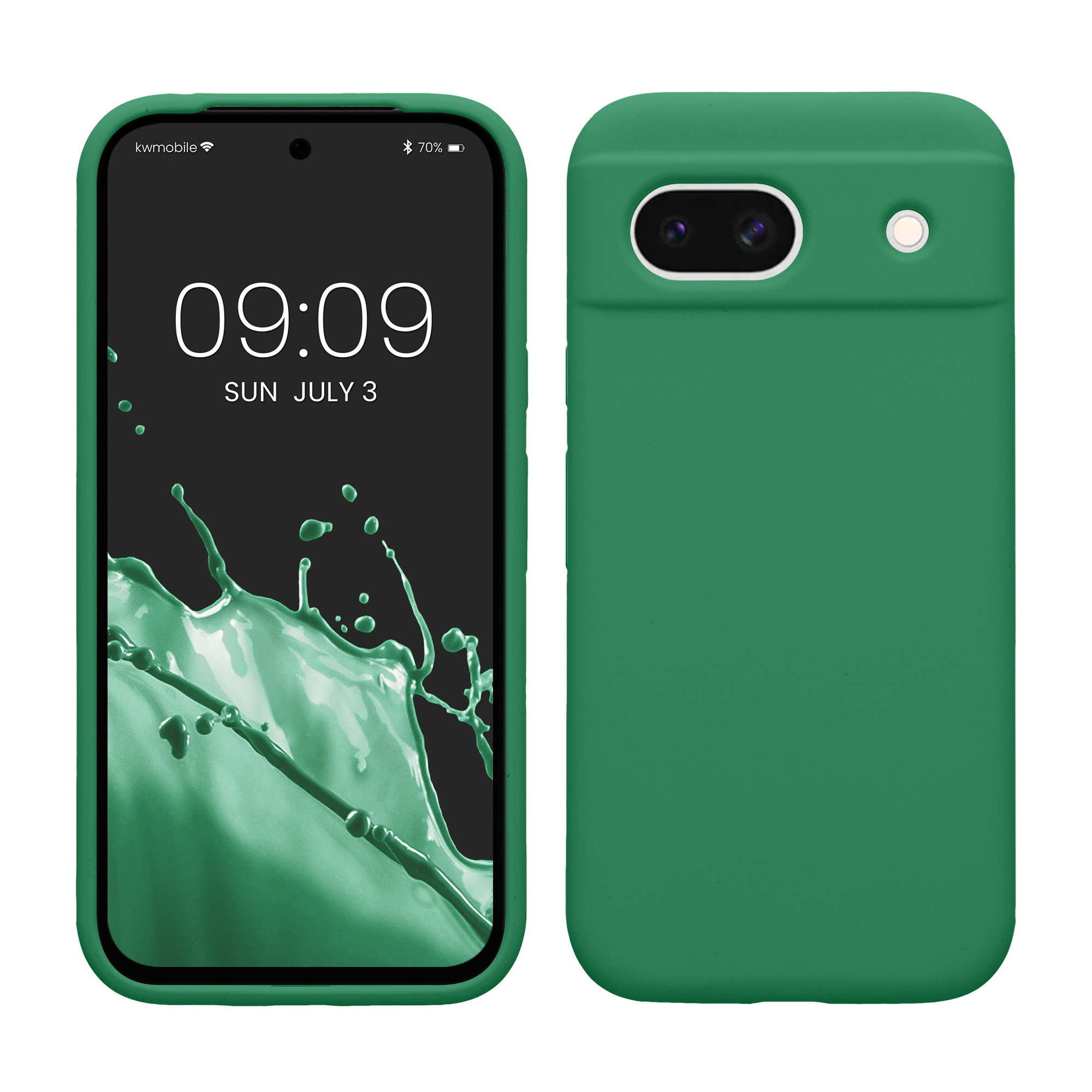Gummierte Silikon Hülle für Google Pixel 8a in Pixie Green