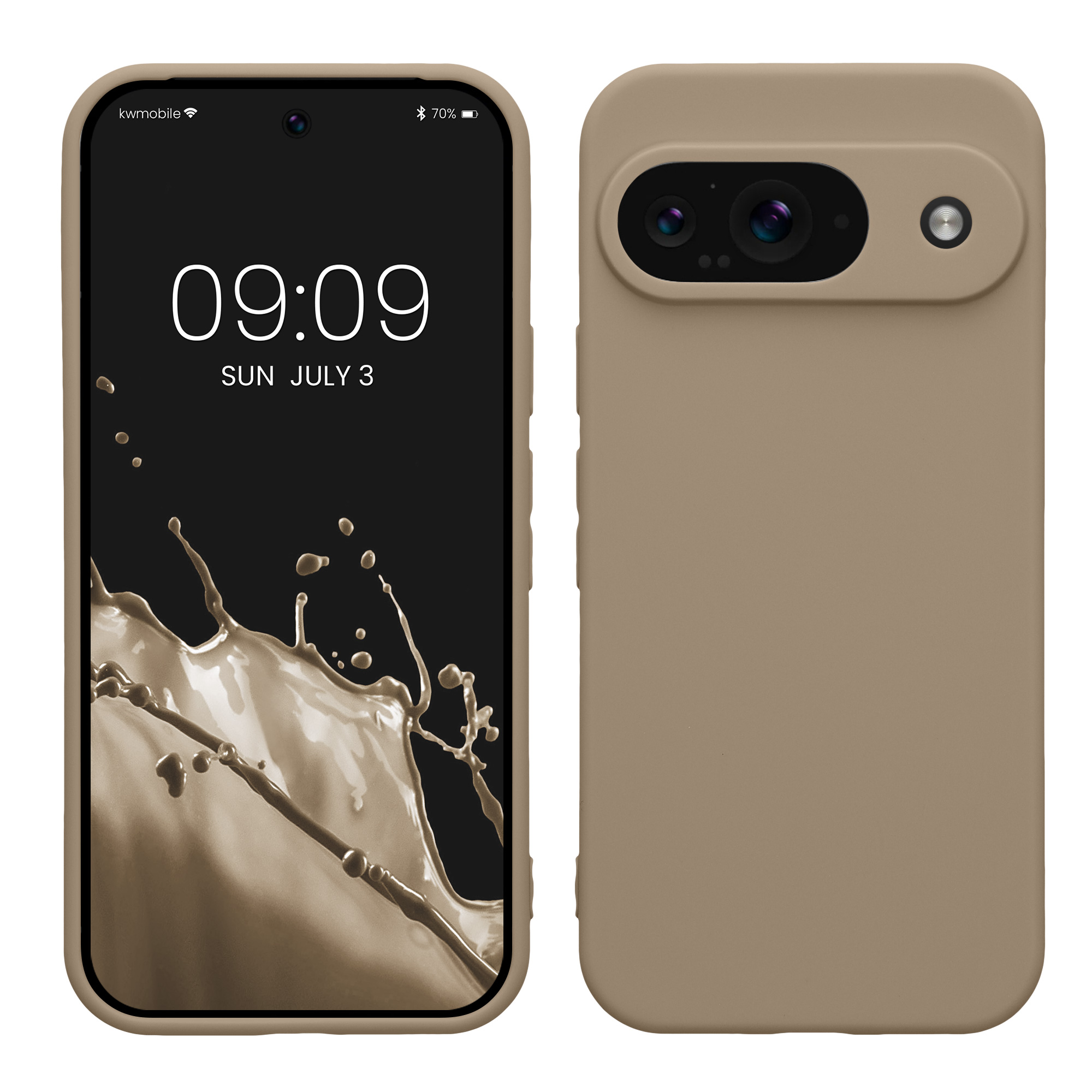 TPU Hülle mit Kameraschutz für Google Pixel 9 in Creme