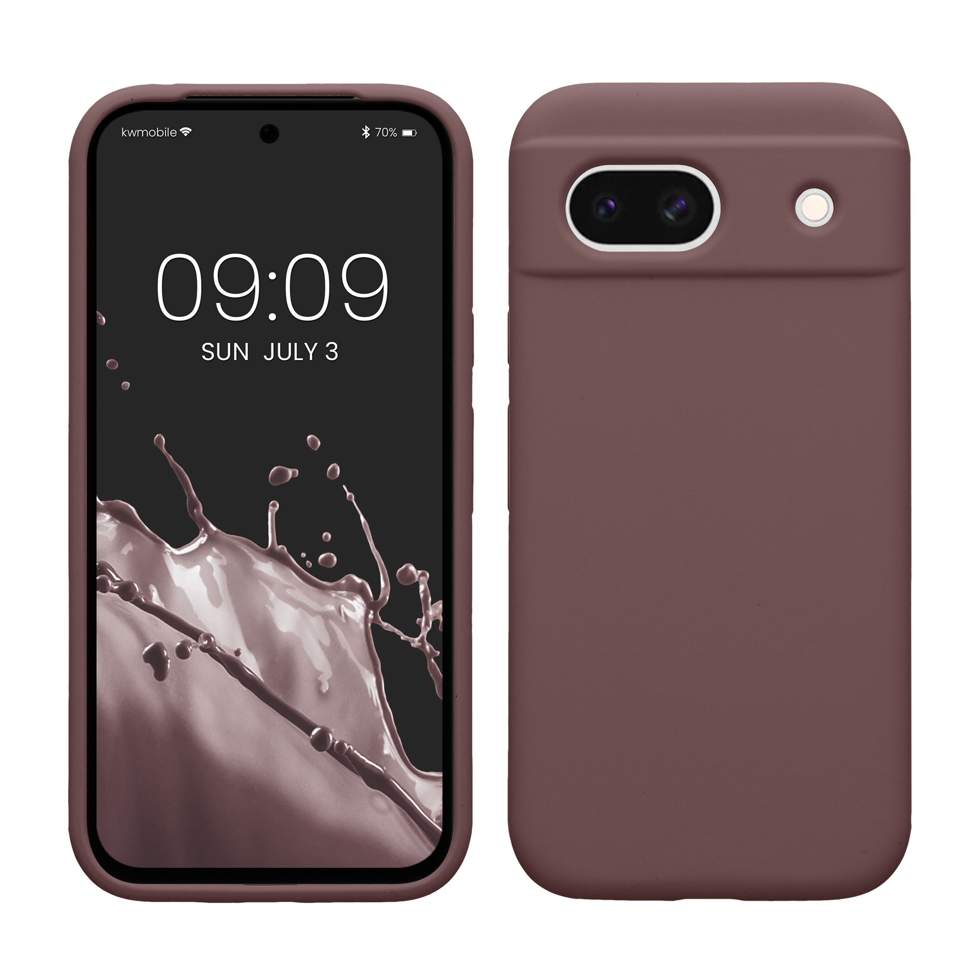Gummierte Silikon Hülle für Google Pixel 8a in Grape