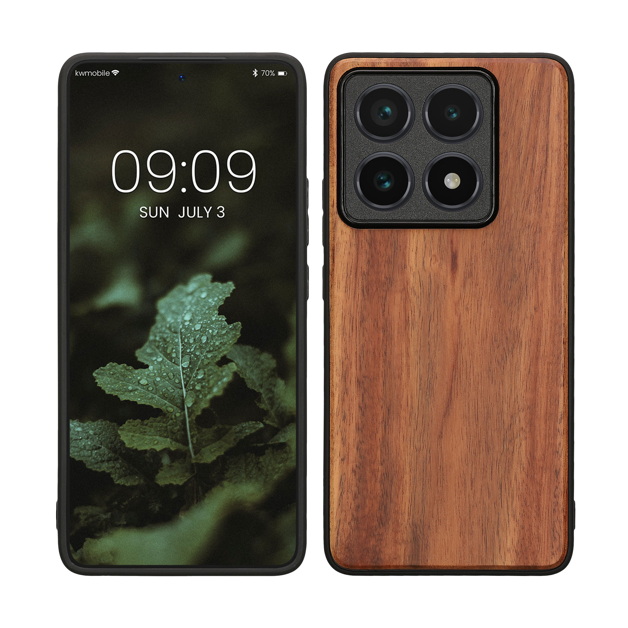 Holzhülle mit TPU Bumper für Xiaomi 14T Pro Akazienholz
