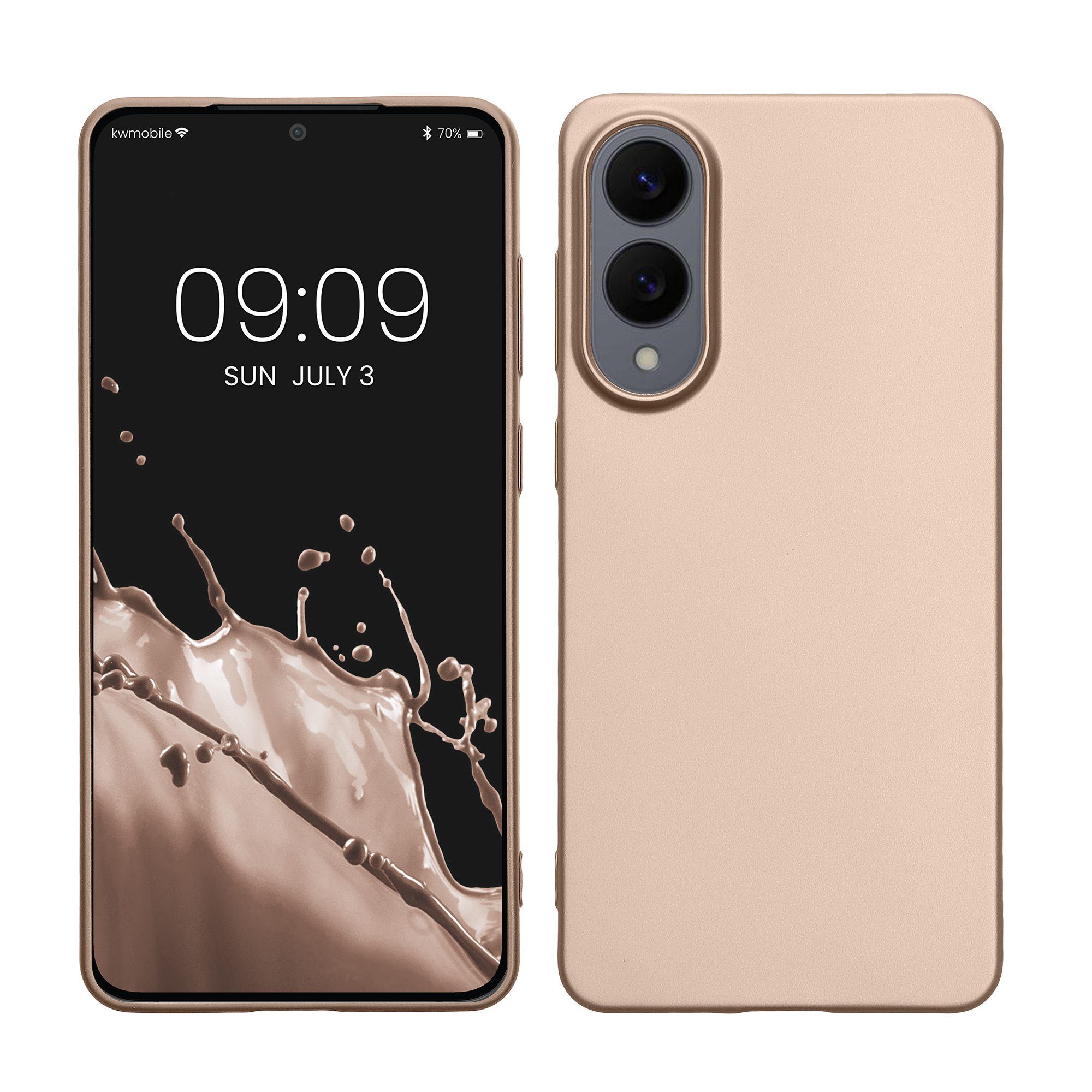 TPU Hülle für Samsung Galaxy S25 Edge in Metallic Gold