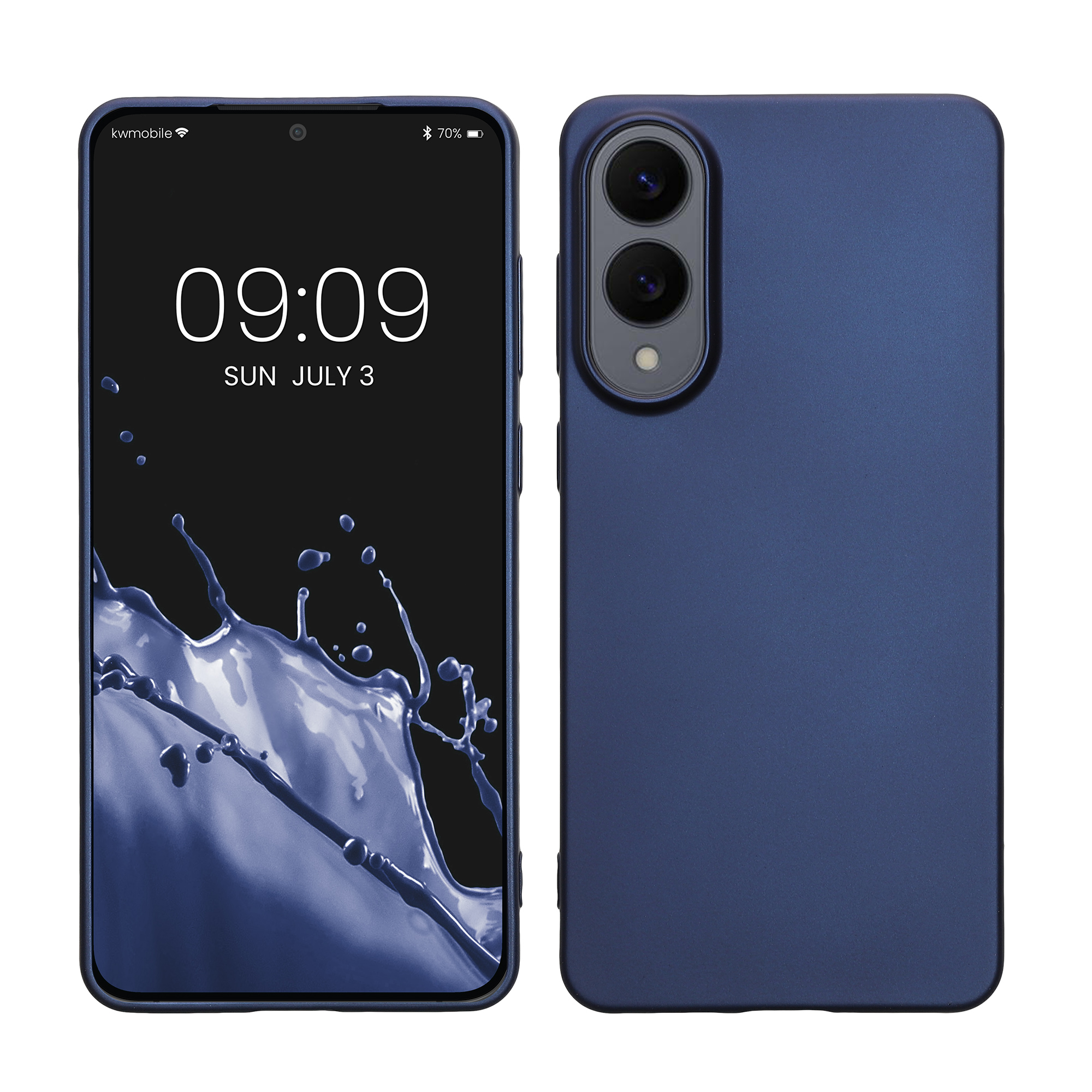 TPU Hülle für Samsung Galaxy S25 Edge in Metallic Blau