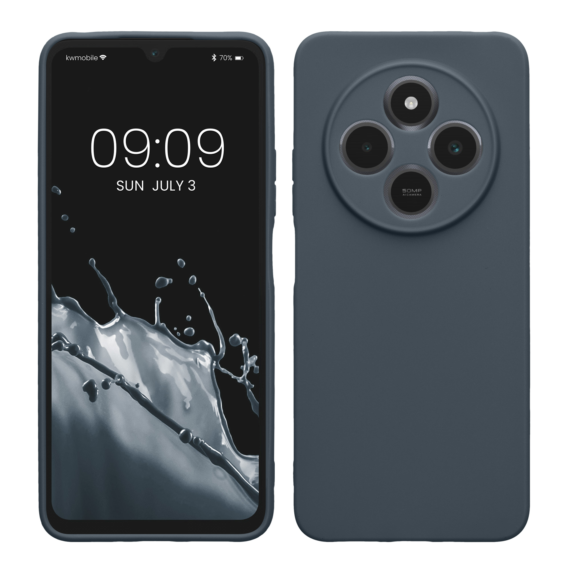 TPU Hülle mit Kameraschutz für Xiaomi Redmi 14C / Poco C75 in Dunkler Schiefer