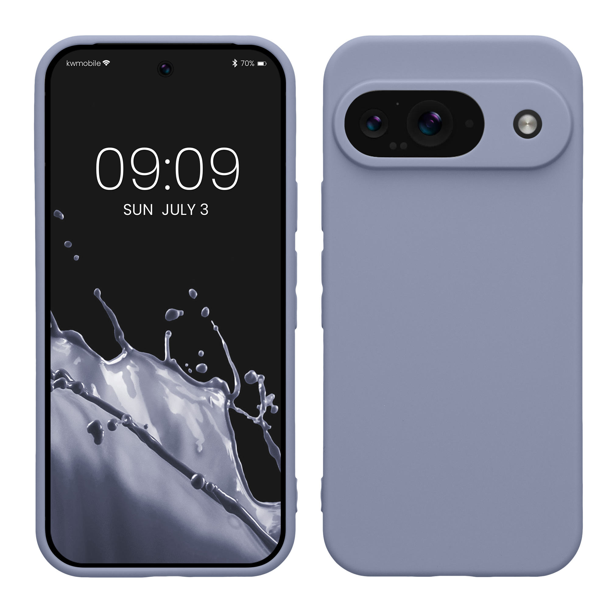 TPU Hülle mit Kameraschutz für Google Pixel 9 in Lavendelgrau matt