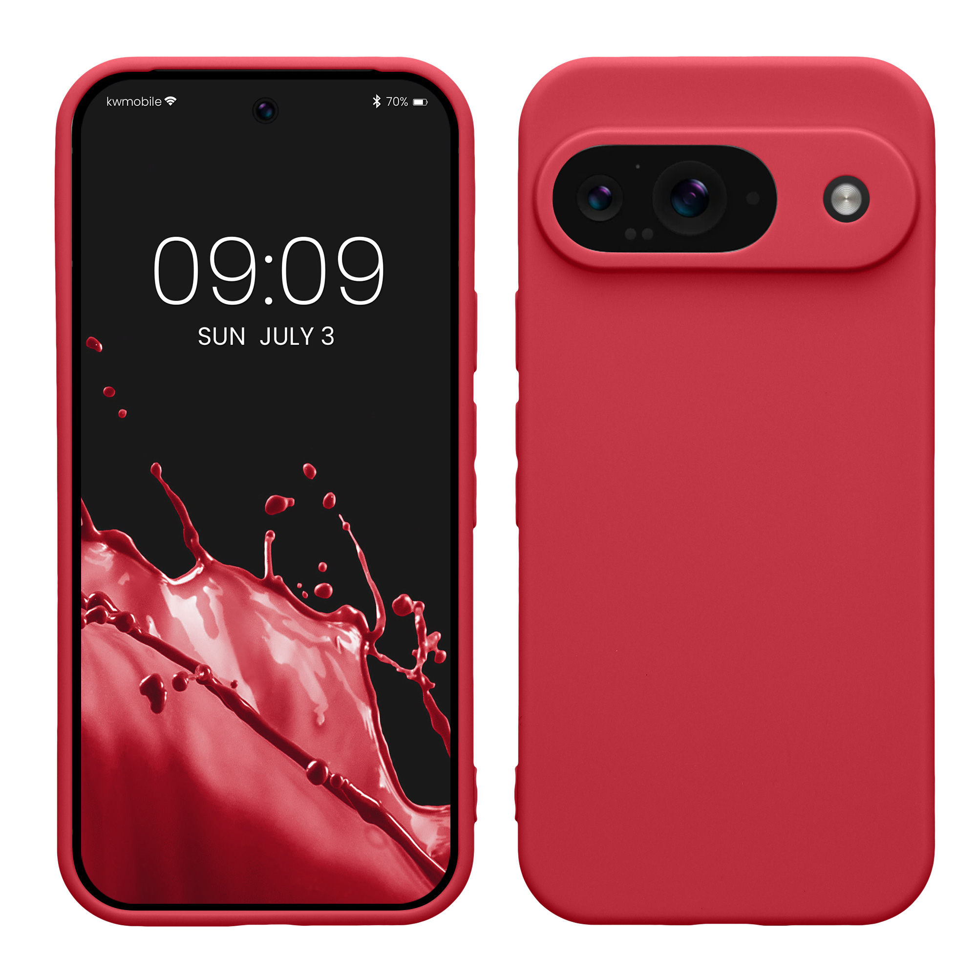 TPU Hülle mit Kameraschutz für Google Pixel 9 in Fuchsia matt