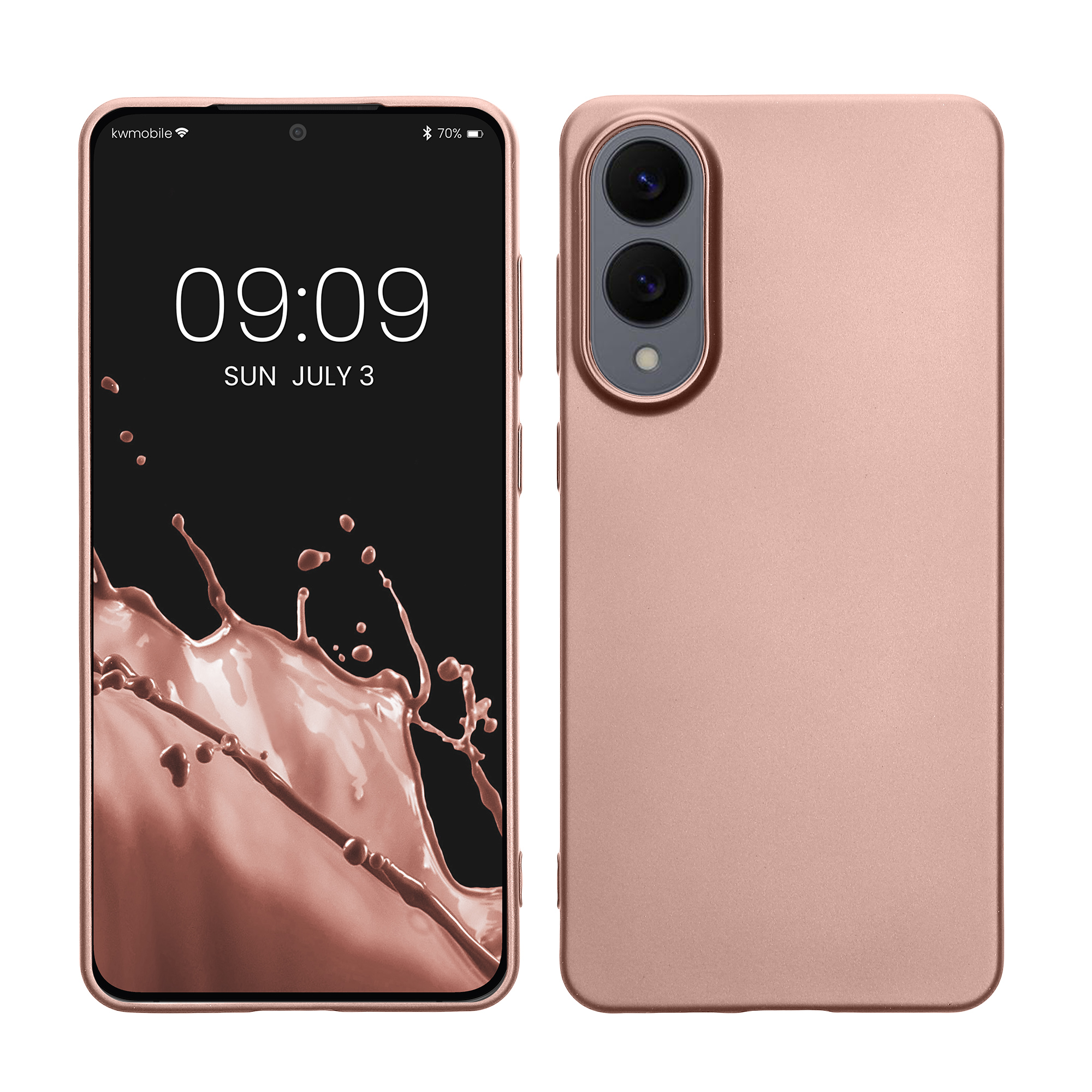 TPU Hülle für Samsung Galaxy S25 Edge in Metallic Rosegold