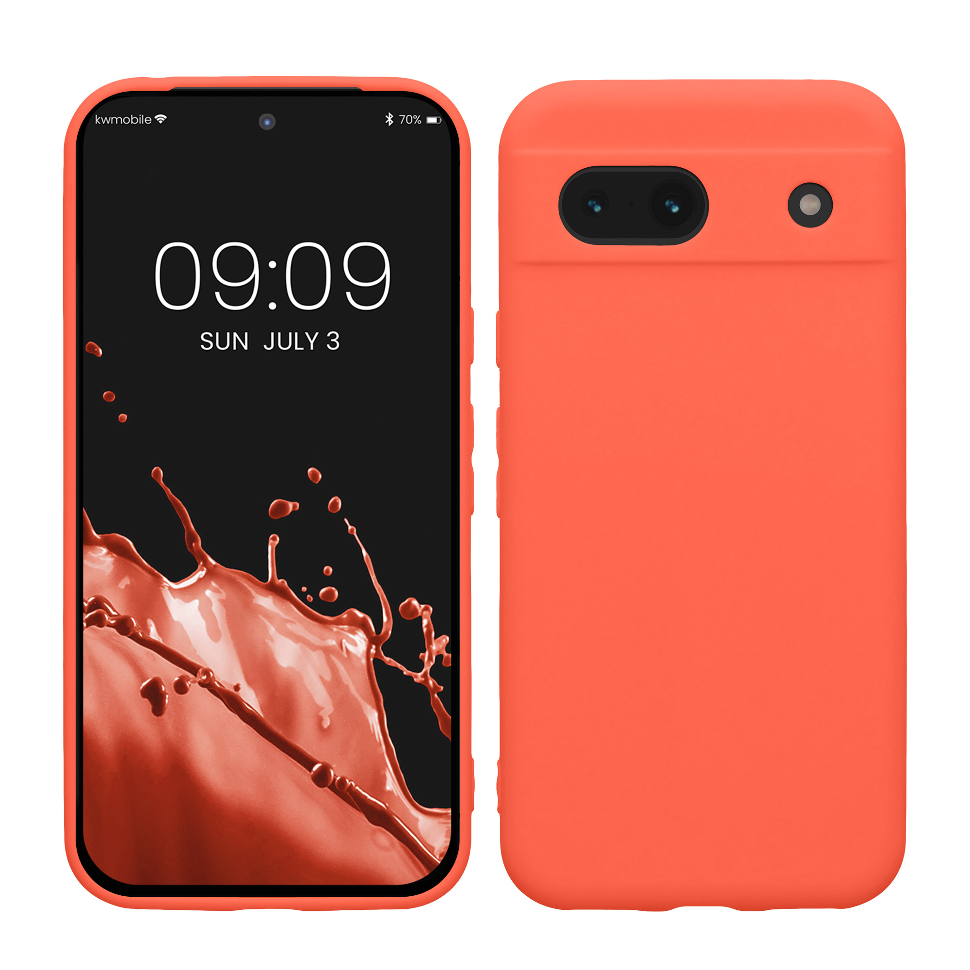 TPU Hülle mit Kameraschutz für Google Pixel 8a in Leuchtende Koralle