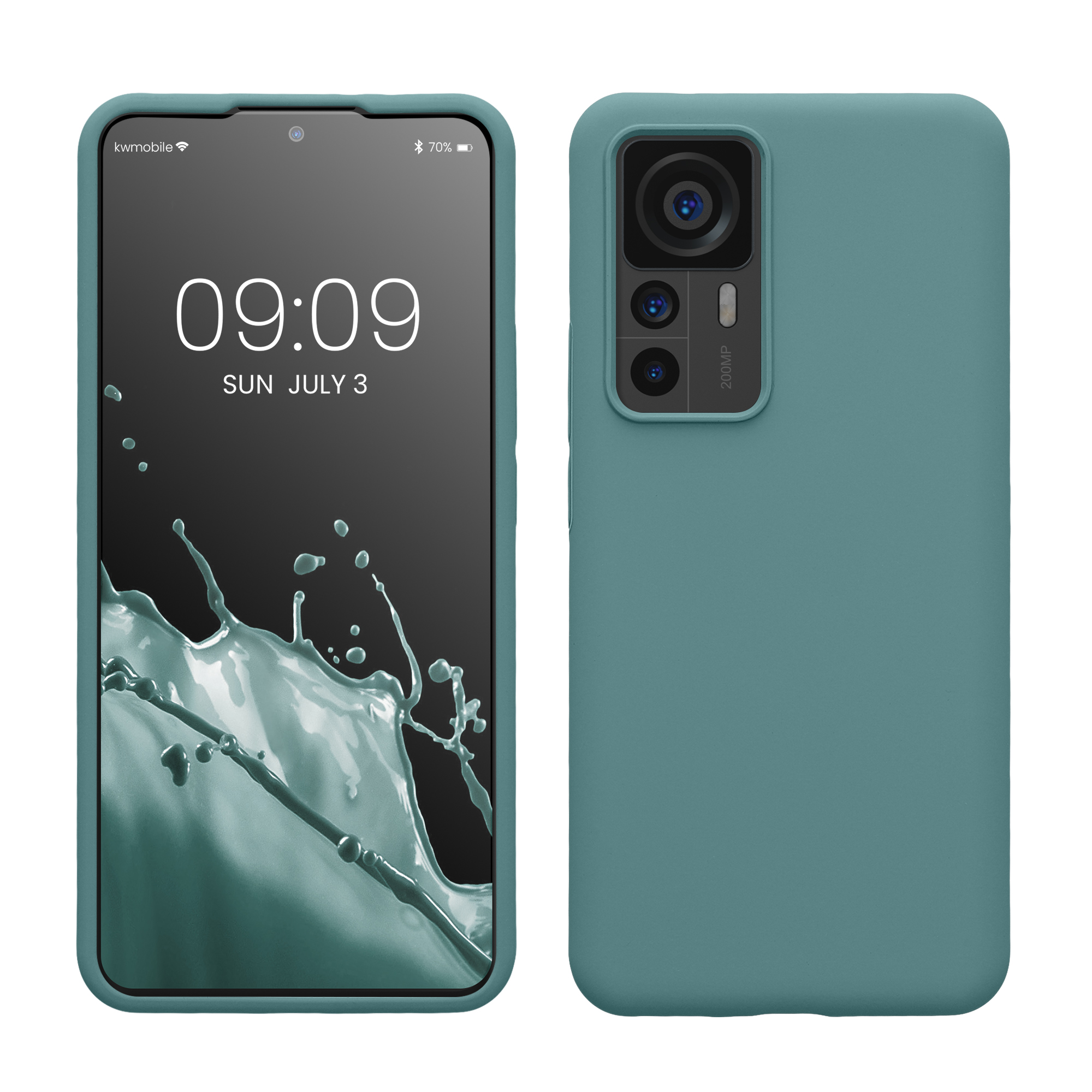 Gummierte Silikon Hülle für Xiaomi 12T / 12T Pro in Arctic Night