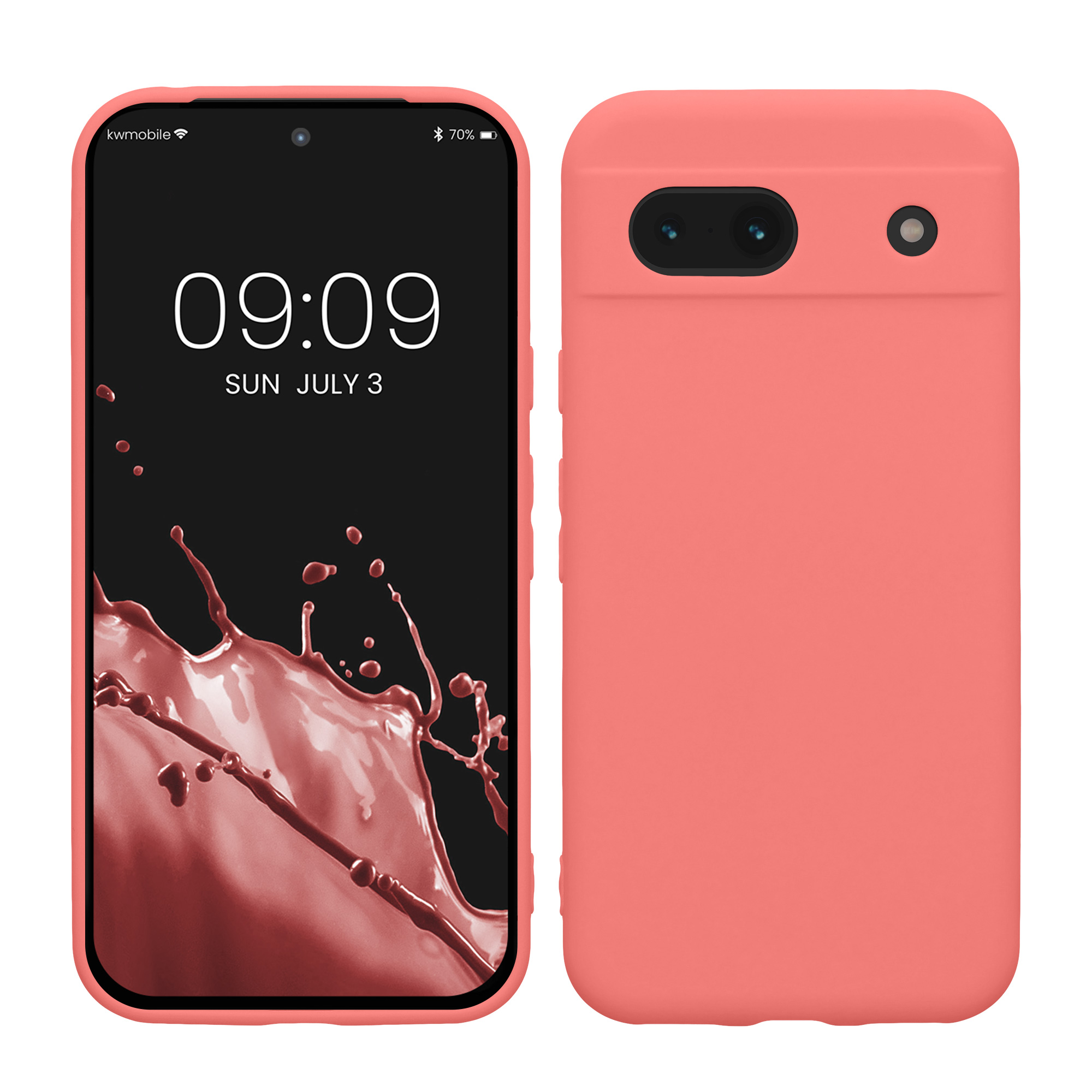 TPU Hülle mit Kameraschutz für Google Pixel 8a in Pastell Koralle