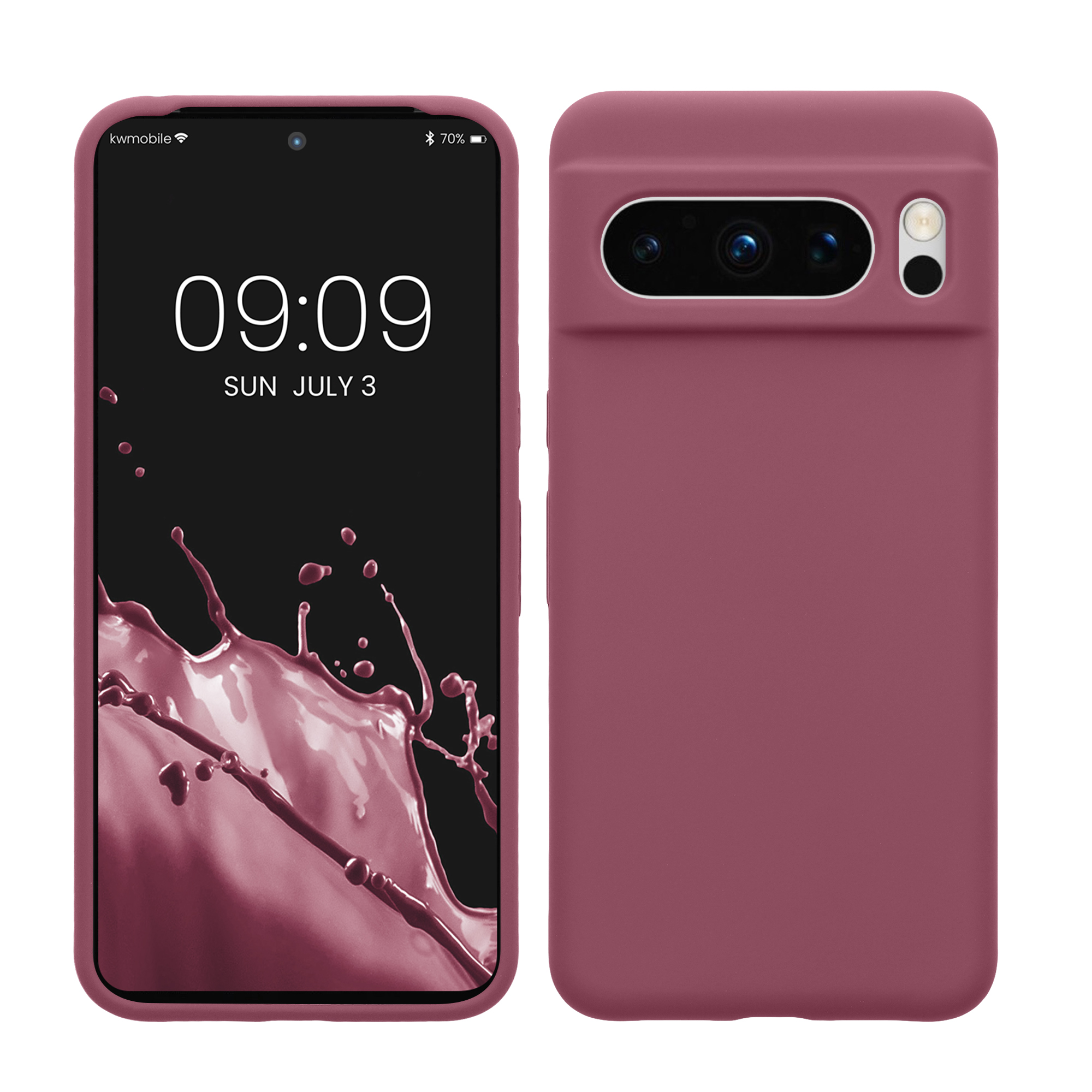 Gummierte Silikon Hülle für Google Pixel 8 Pro in Orchidee Violett