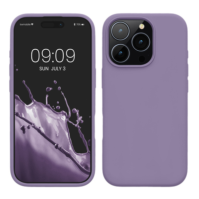 Gummierte Silikon Hülle für Apple iPhone 16 Pro in Veilchen Lila
