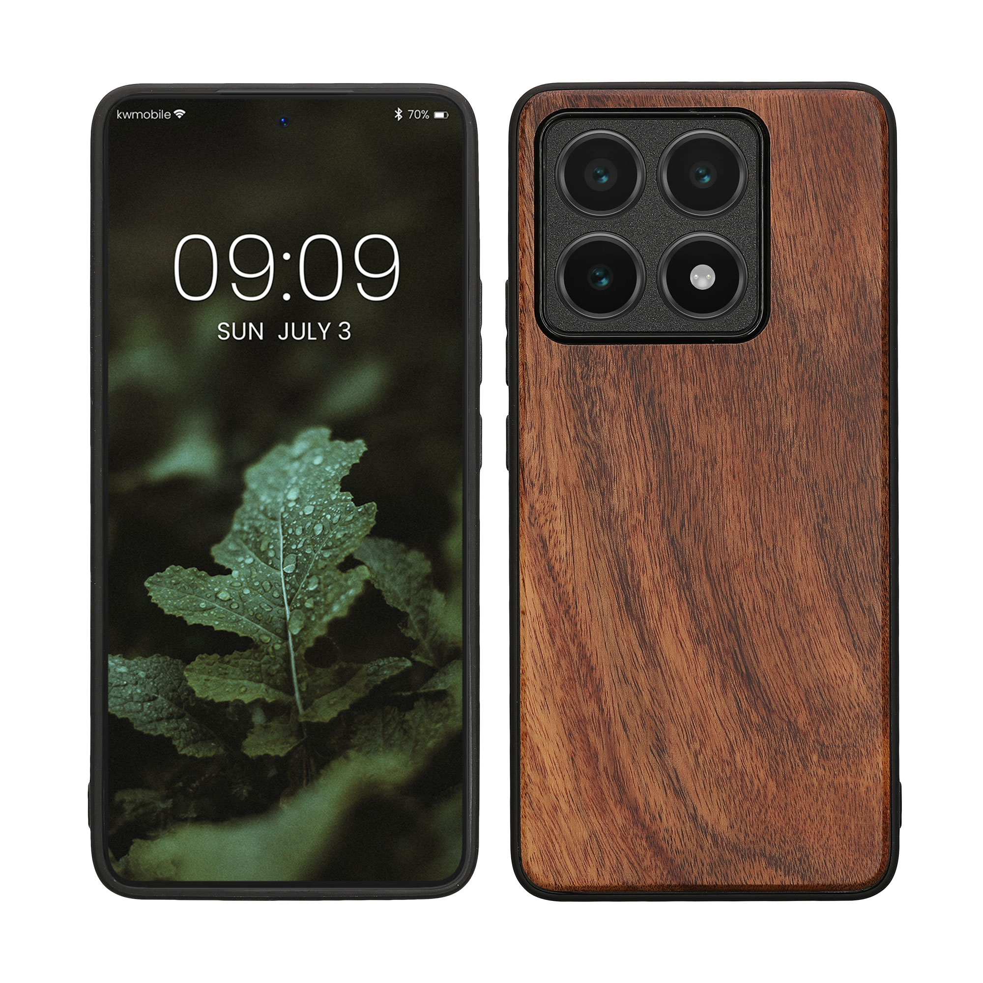Holzhülle mit TPU Bumper für Xiaomi 14T Akazienholz