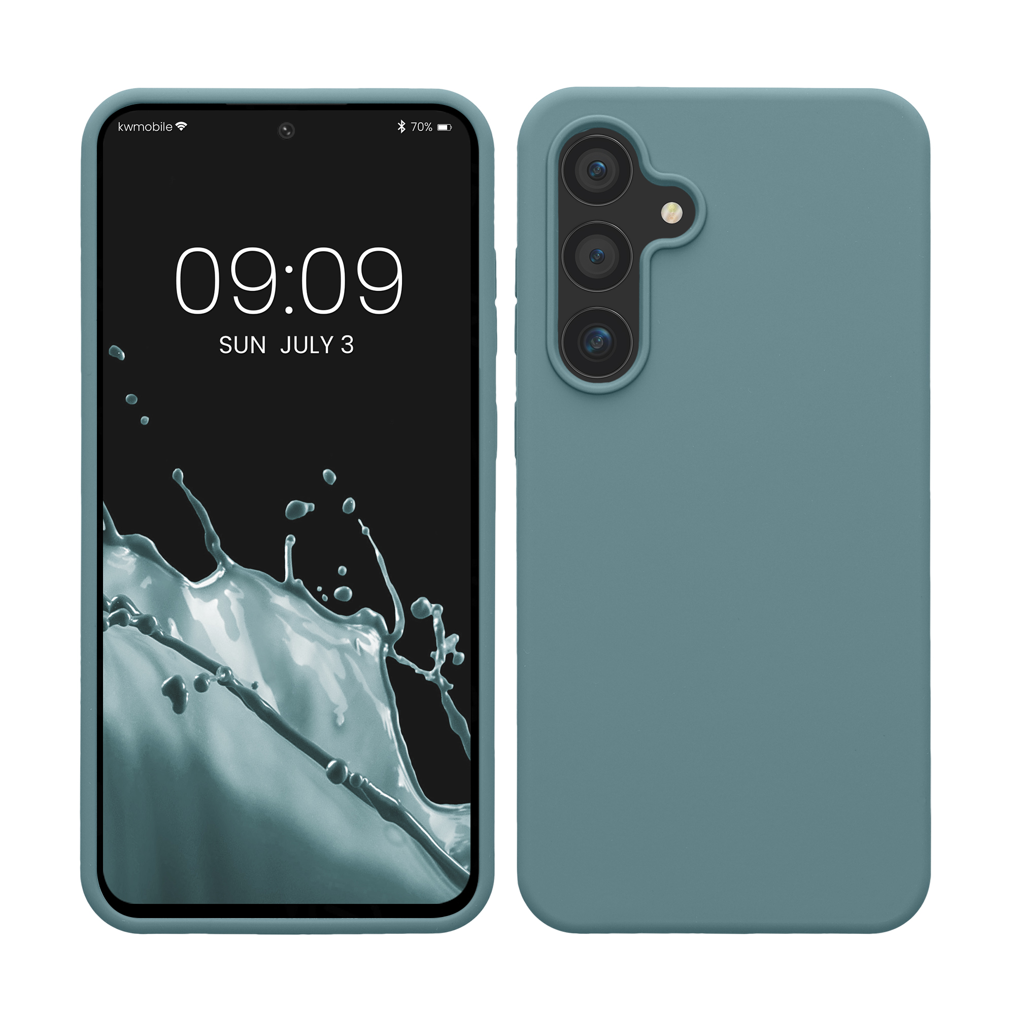 Gummierte Silikon Hülle für Samsung Galaxy S24 FE in Antique Stone