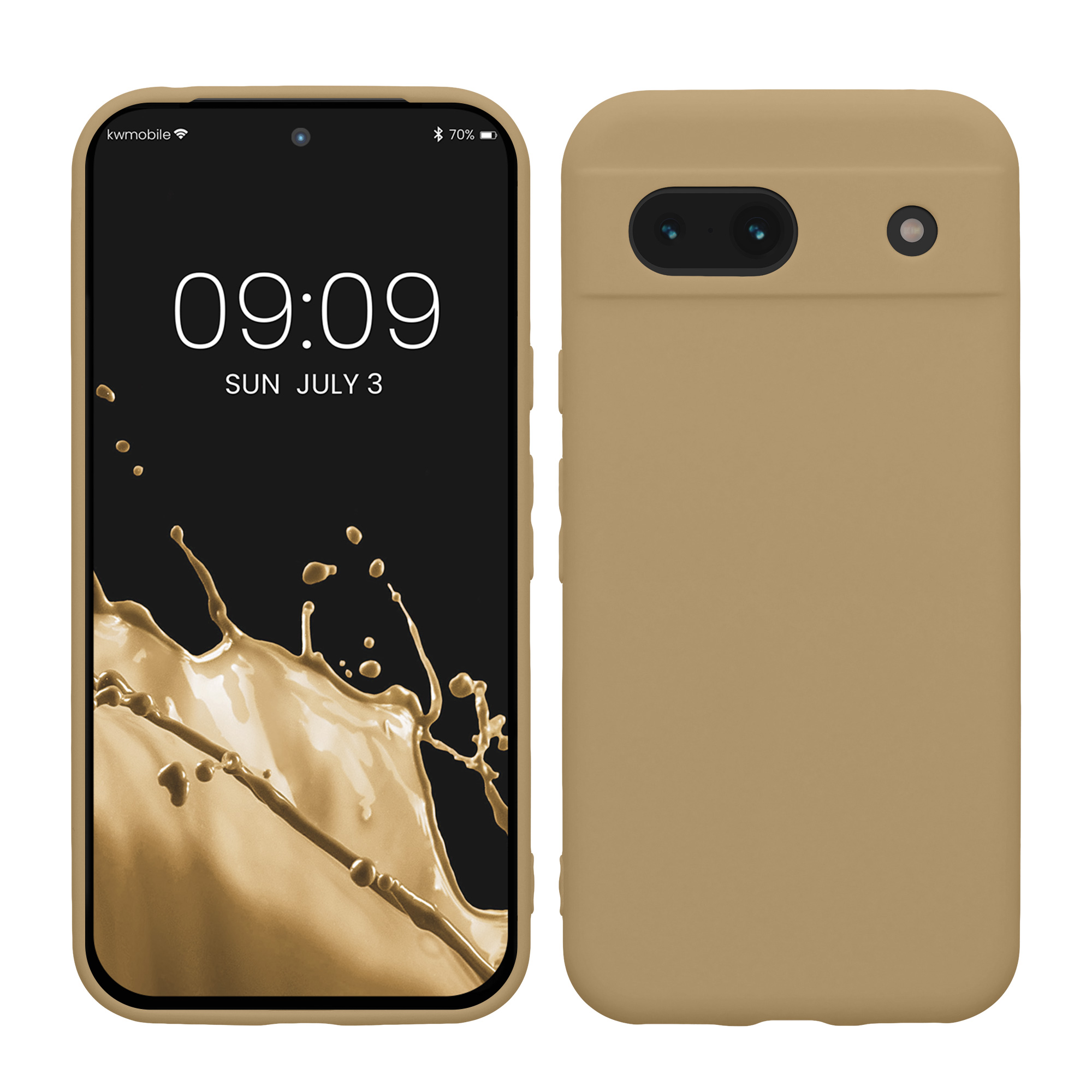 TPU Hülle mit Kameraschutz für Google Pixel 8a in Bräunlichgrau