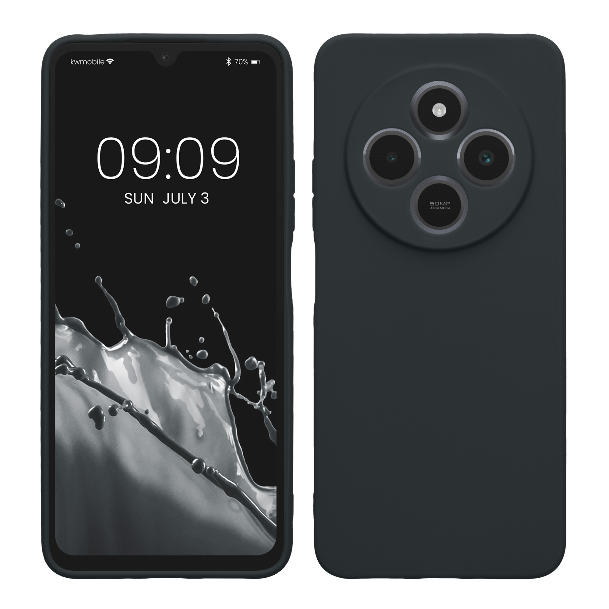 TPU Hülle mit Kameraschutz für Xiaomi Redmi 14C / Poco C75 in Heidelbeerblau
