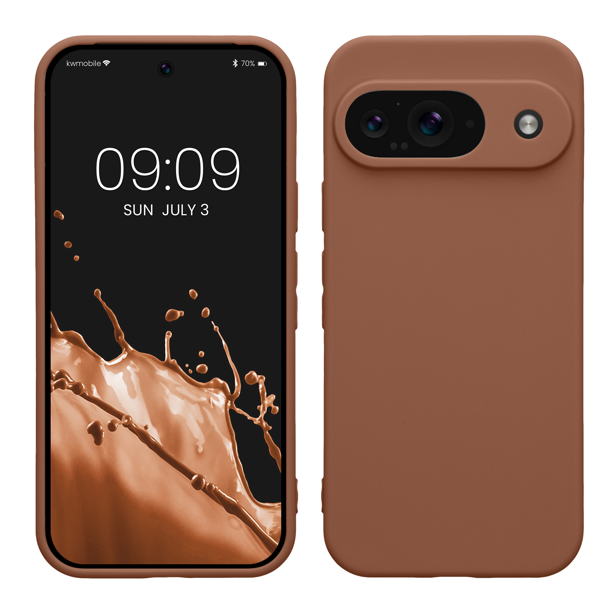 TPU Hülle mit Kameraschutz für Google Pixel 9 in Mokka