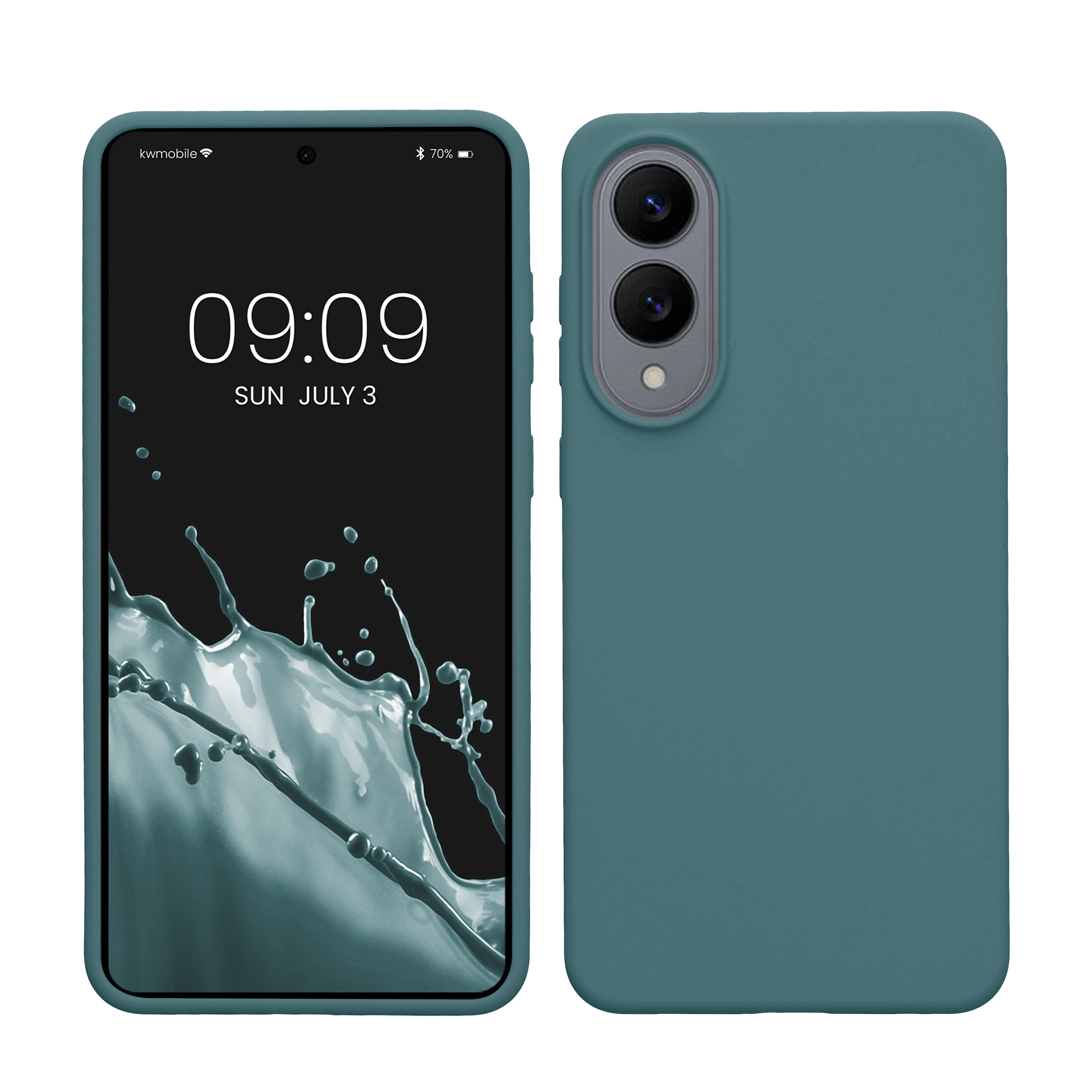 Gummierte Silikon Hülle für Samsung Galaxy S25 Edge in Arctic Night