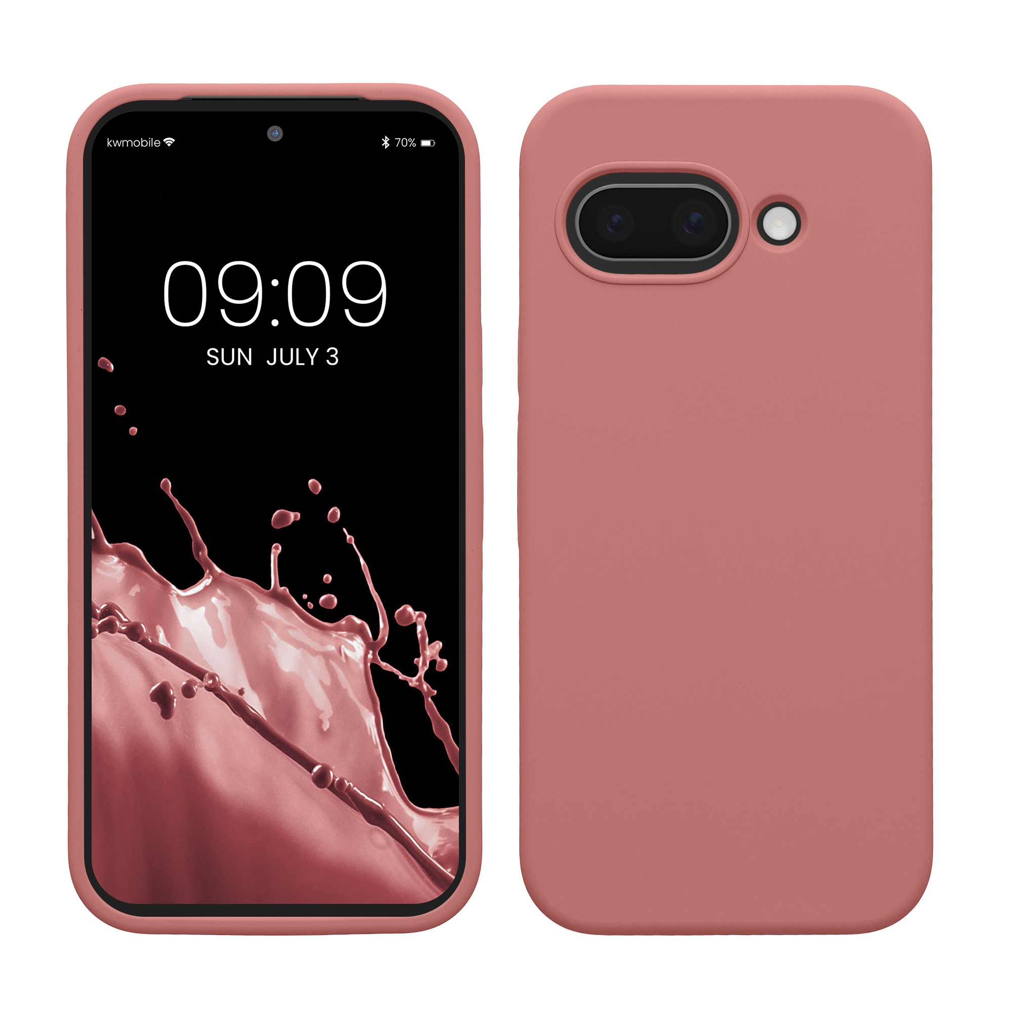 Gummierte Silikon Hülle für Google Pixel 9a in Winter Rose