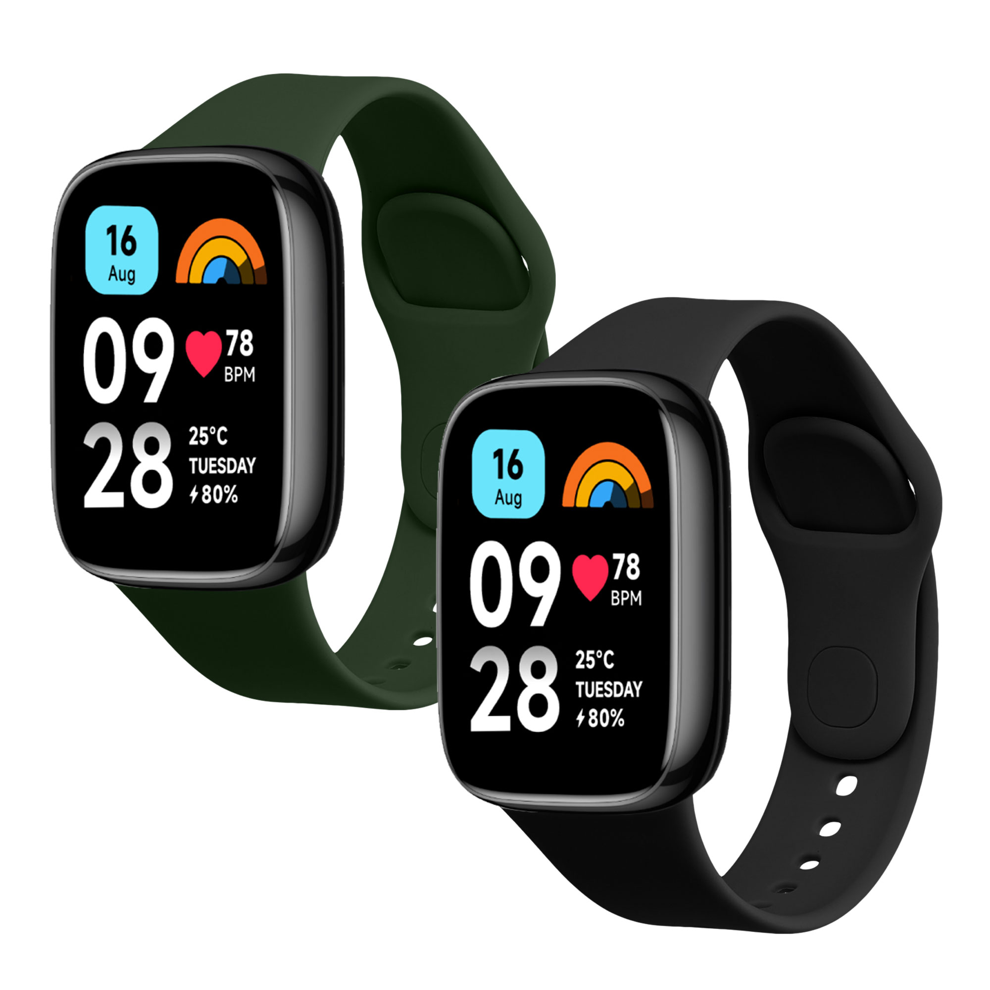 2x Armband kompatibel mit Xiaomi Redmi Watch 3 Active
