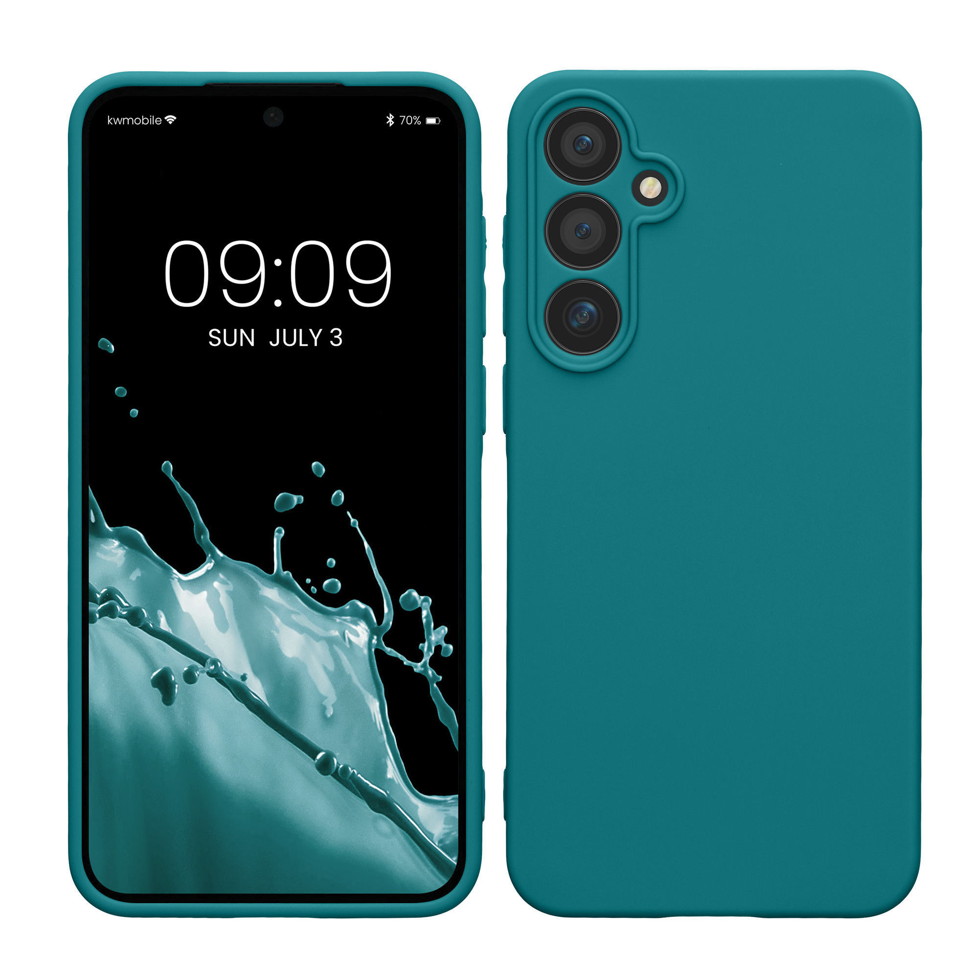 TPU Hülle mit Kameraschutz für Samsung Galaxy A55 5G in Petrol matt