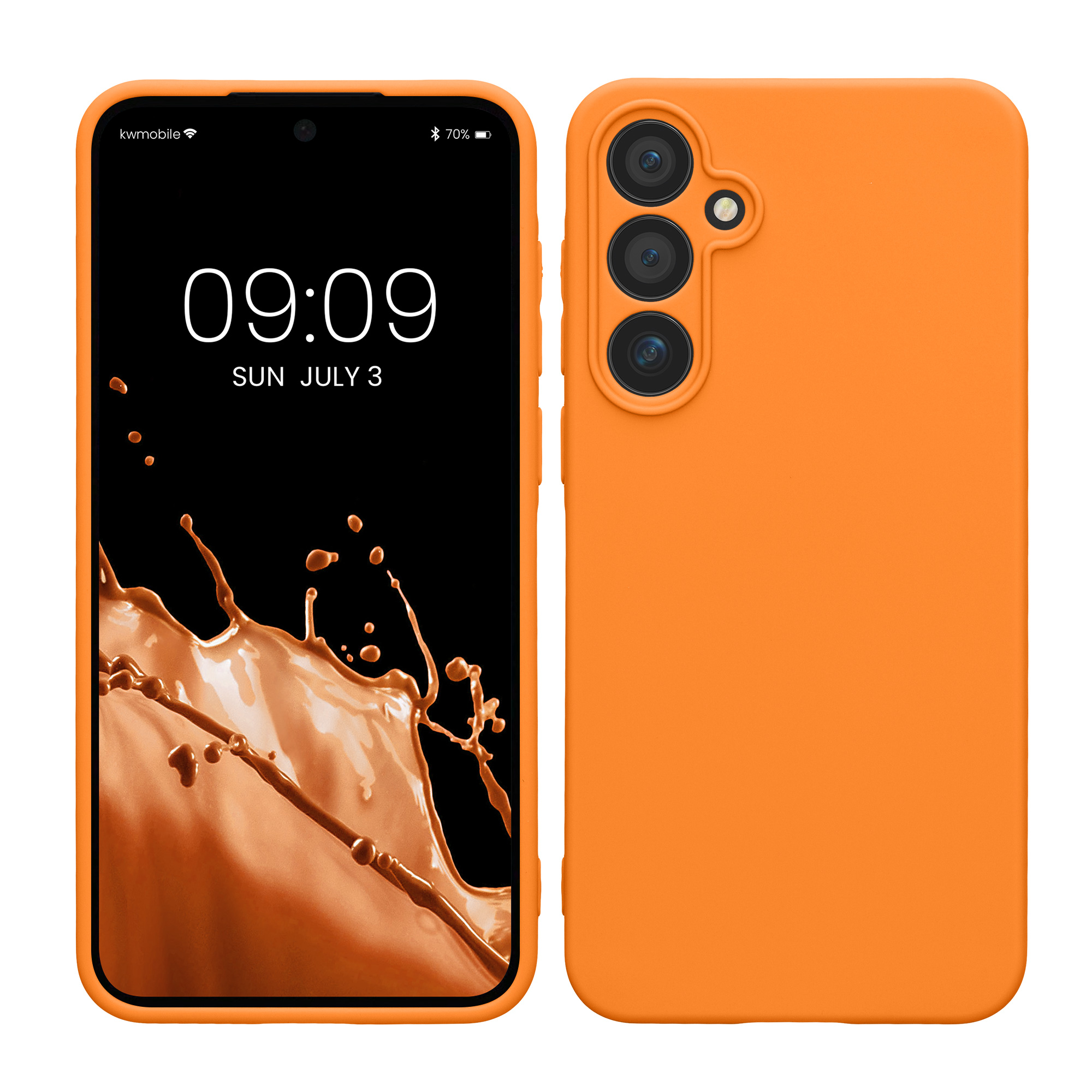 TPU Hülle mit Kameraschutz für Samsung Galaxy A55 5G in Fruity Orange