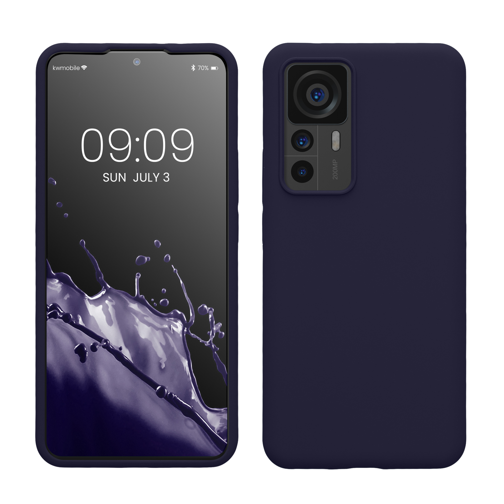 Gummierte Silikon Hülle für Xiaomi 12T / 12T Pro in Deep Ocean