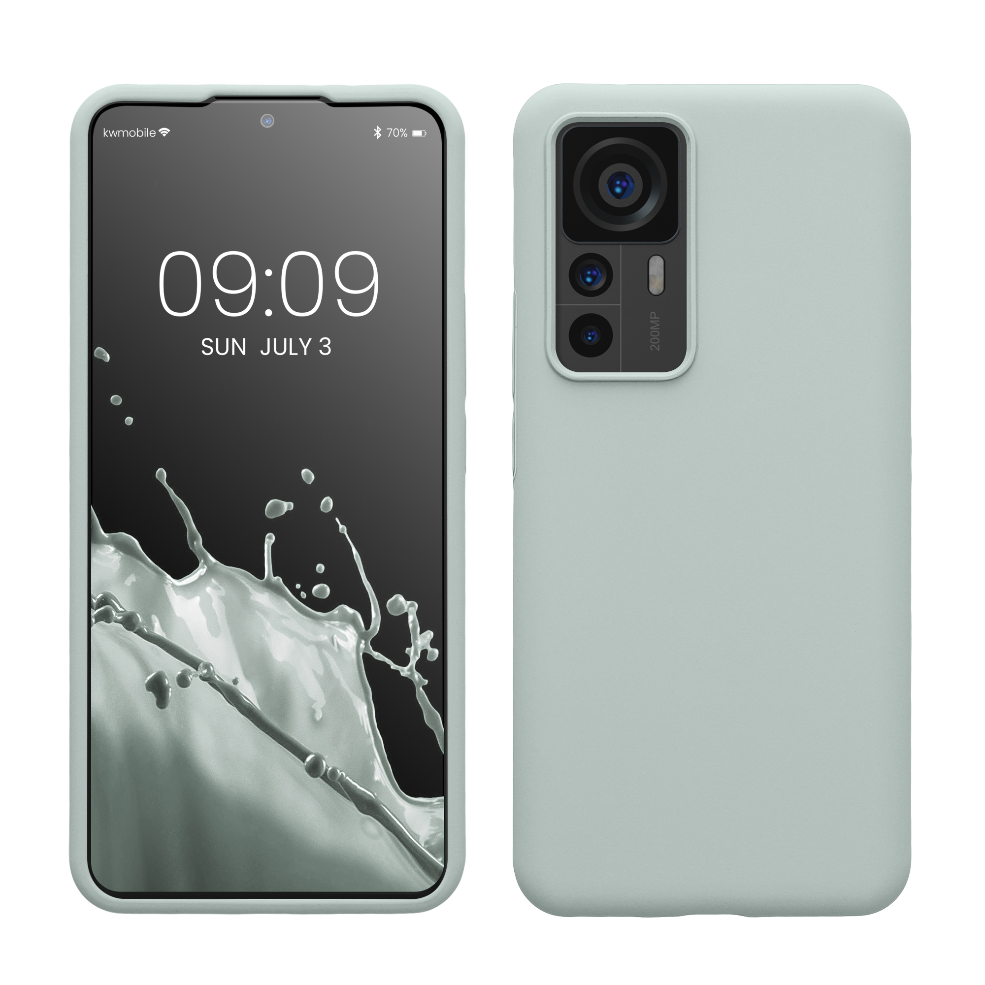 Gummierte Silikon Hülle für Xiaomi 12T / 12T Pro in Cool Mint