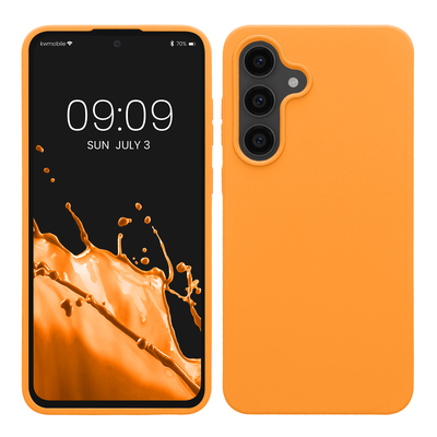 Gummierte Silikon Hülle für Samsung Galaxy S25 FE in Fruity Orange