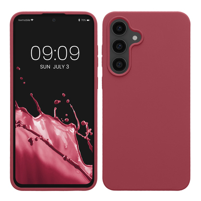Gummierte Silikon Hülle für Samsung Galaxy S25 FE in Dark Rose