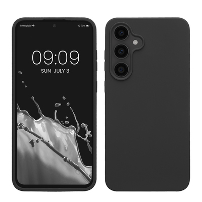 Gummierte Silikon Hülle für Samsung Galaxy S25 FE in Dunkelgrau