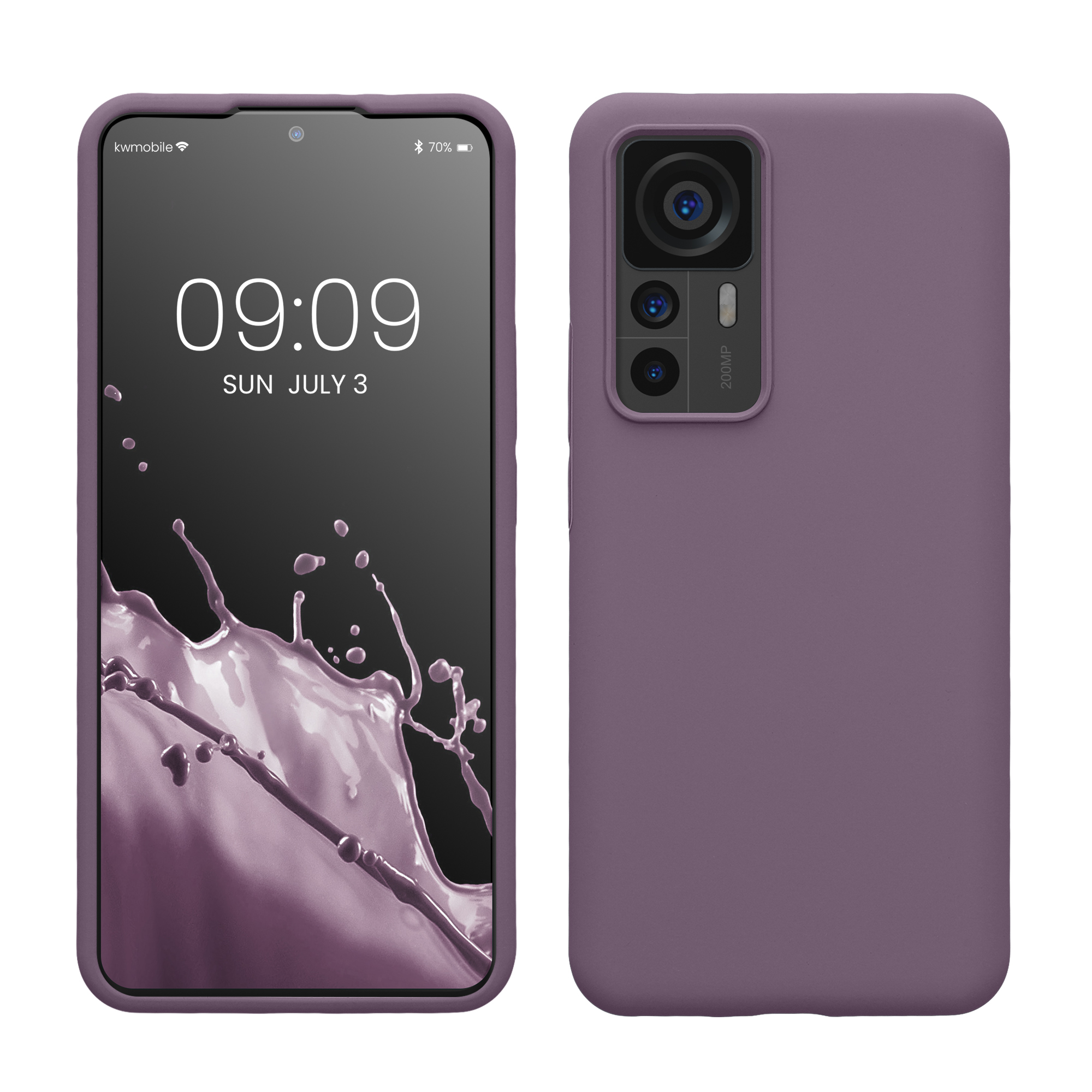 Gummierte Silikon Hülle für Xiaomi 12T / 12T Pro in Helle Iris