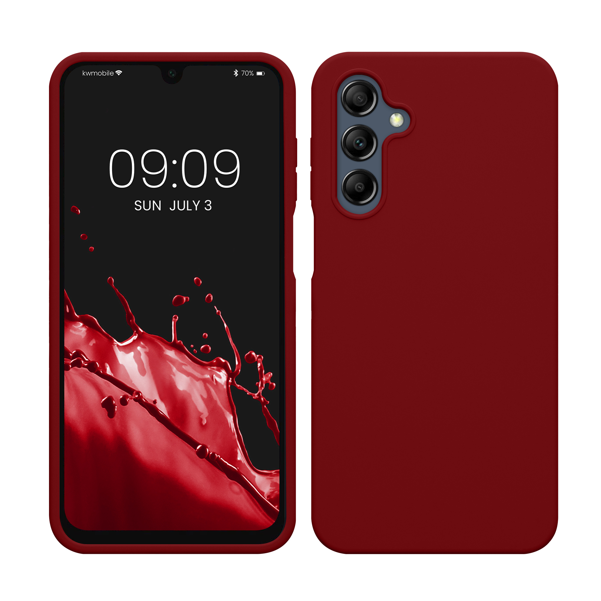Gummierte Silikon Hülle für Samsung Galaxy A16 5G in Rhabarber Rot