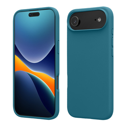 Gummierte Silikon Hülle für Apple iPhone Air in Petrol matt