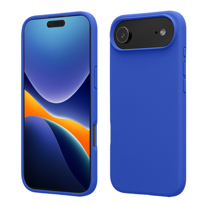 Gummierte Silikon Hülle für Apple iPhone Air in Baltik Blau