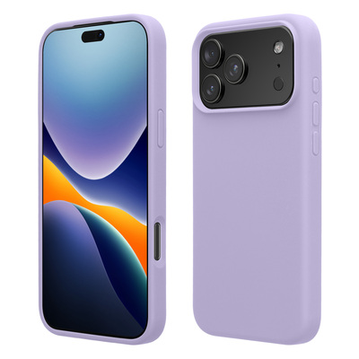 Gummierte Silikon Hülle für Apple iPhone 17 Pro Max in Lavendel
