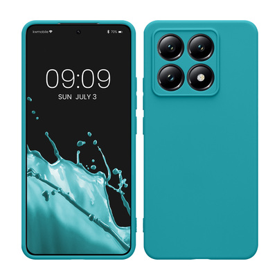 TPU Hülle mit Kameraschutz für Xiaomi 14T in Petrol matt