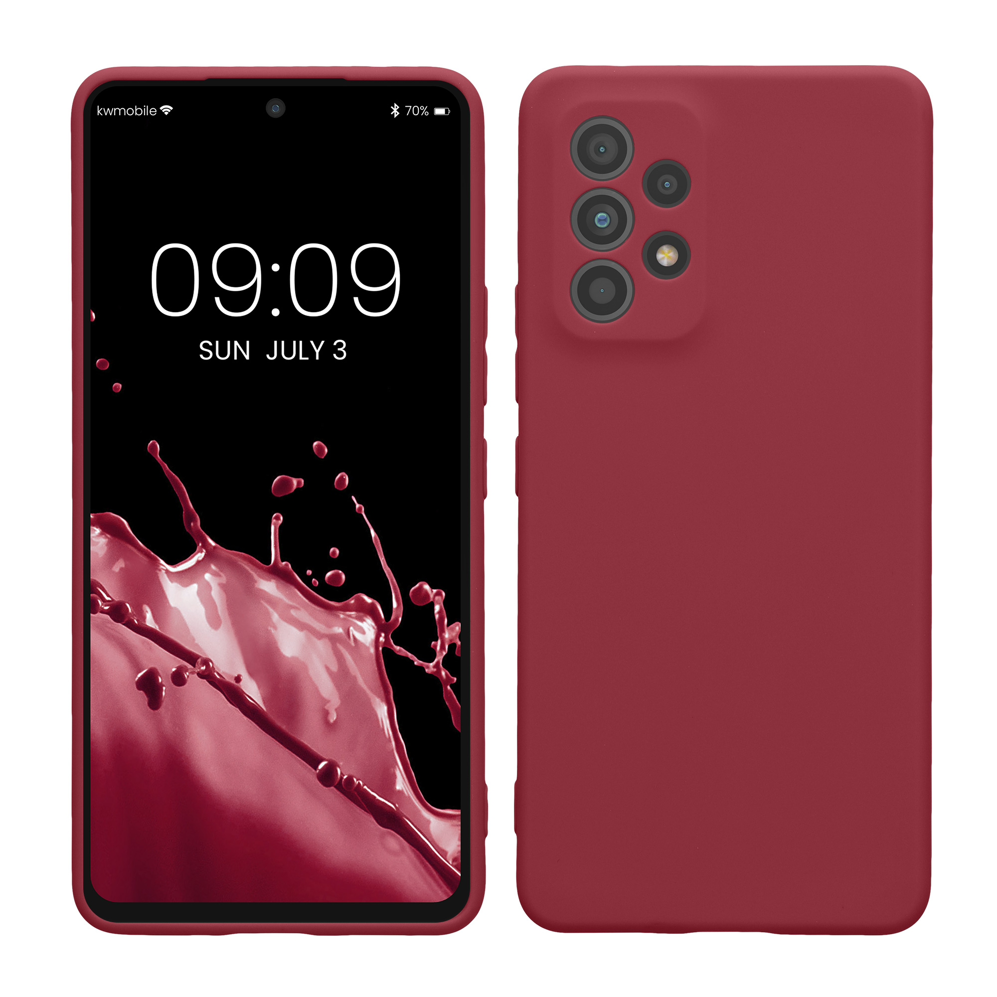 TPU Hülle mit Kameraschutz für Samsung Galaxy A53 5G in Bordeaux Violett TPU Hülle mit Kameraschutz für Samsung Galaxy A53 5G in Bordeaux Violett